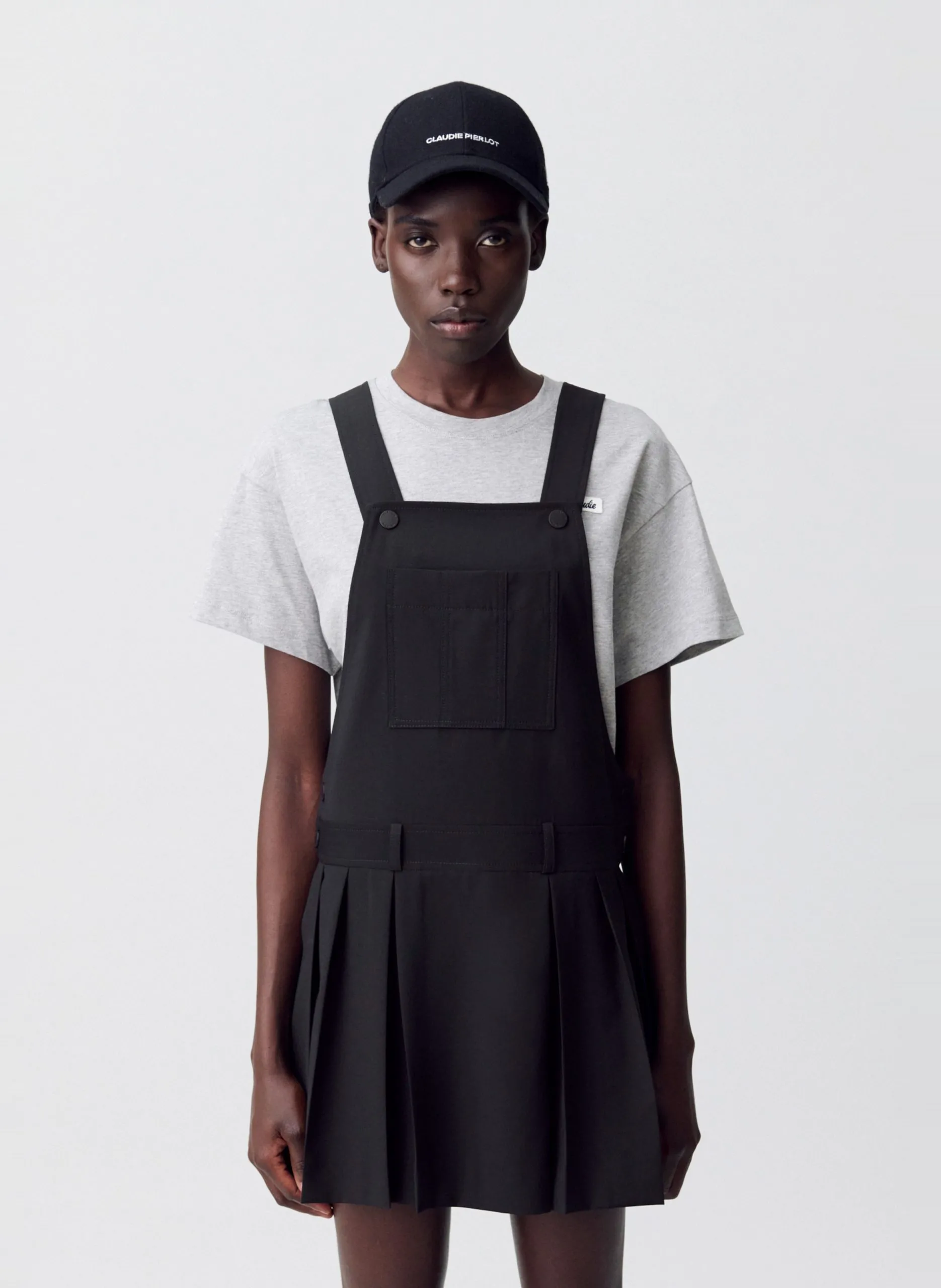 Robe courte en laine mélangée Bleu