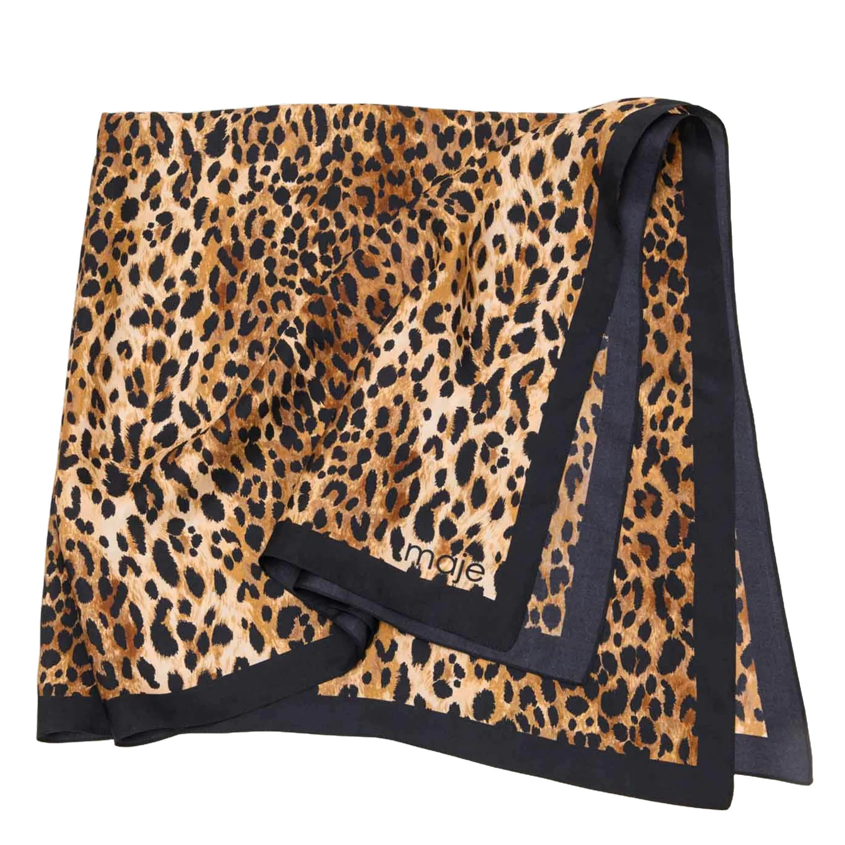 Foulard en soie Marron