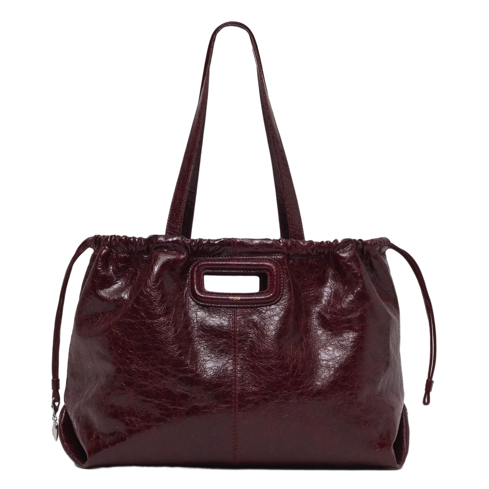 Sac porté épaule en cuir Rouge