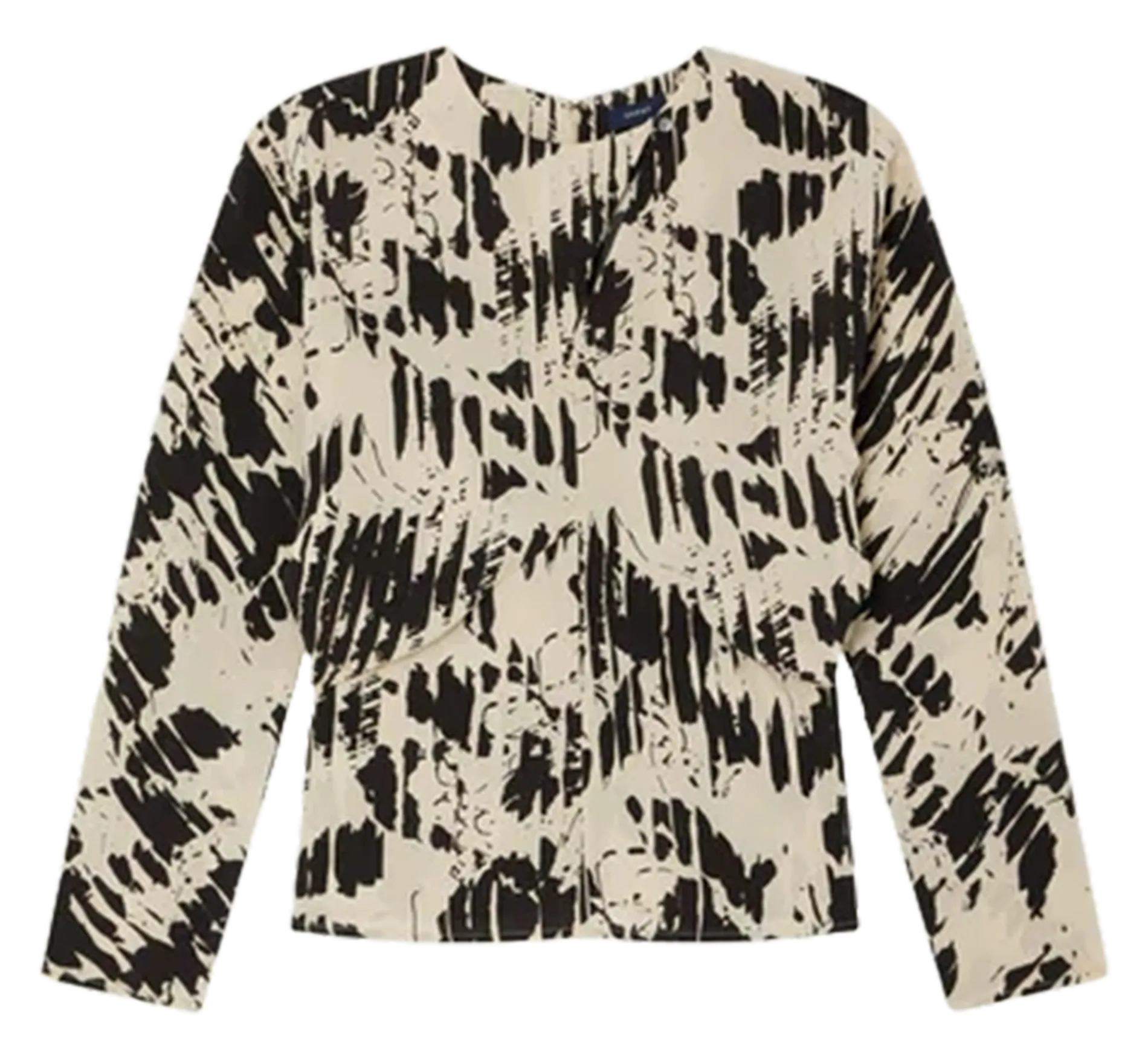 Blouse col rond en crêpe de soie Multicolore FERYEL