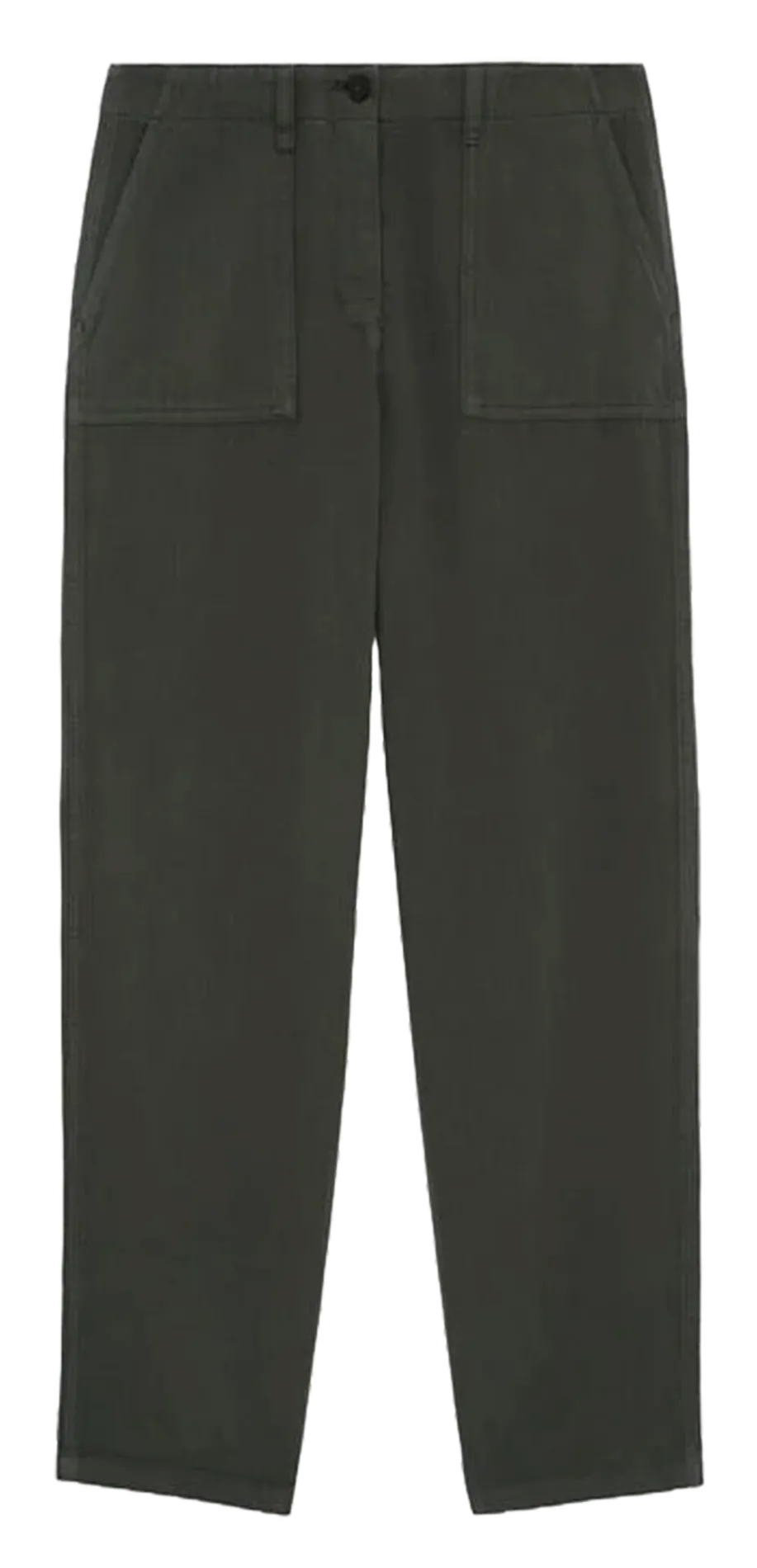 Pantalon droit en coton mélangé Vert 252P-PARGOS
