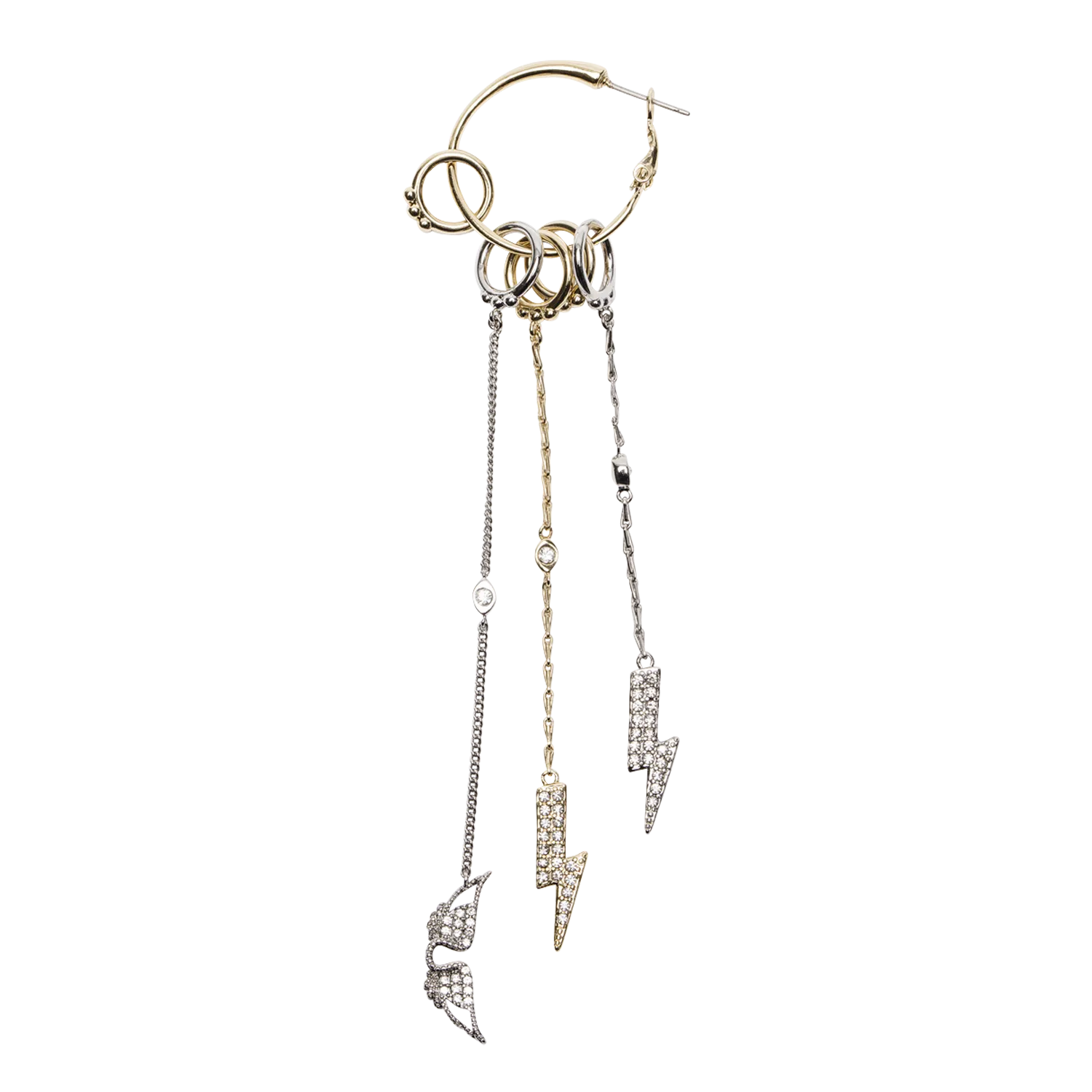 Mono boucle d'oreilles pendantes Jaune ROCK