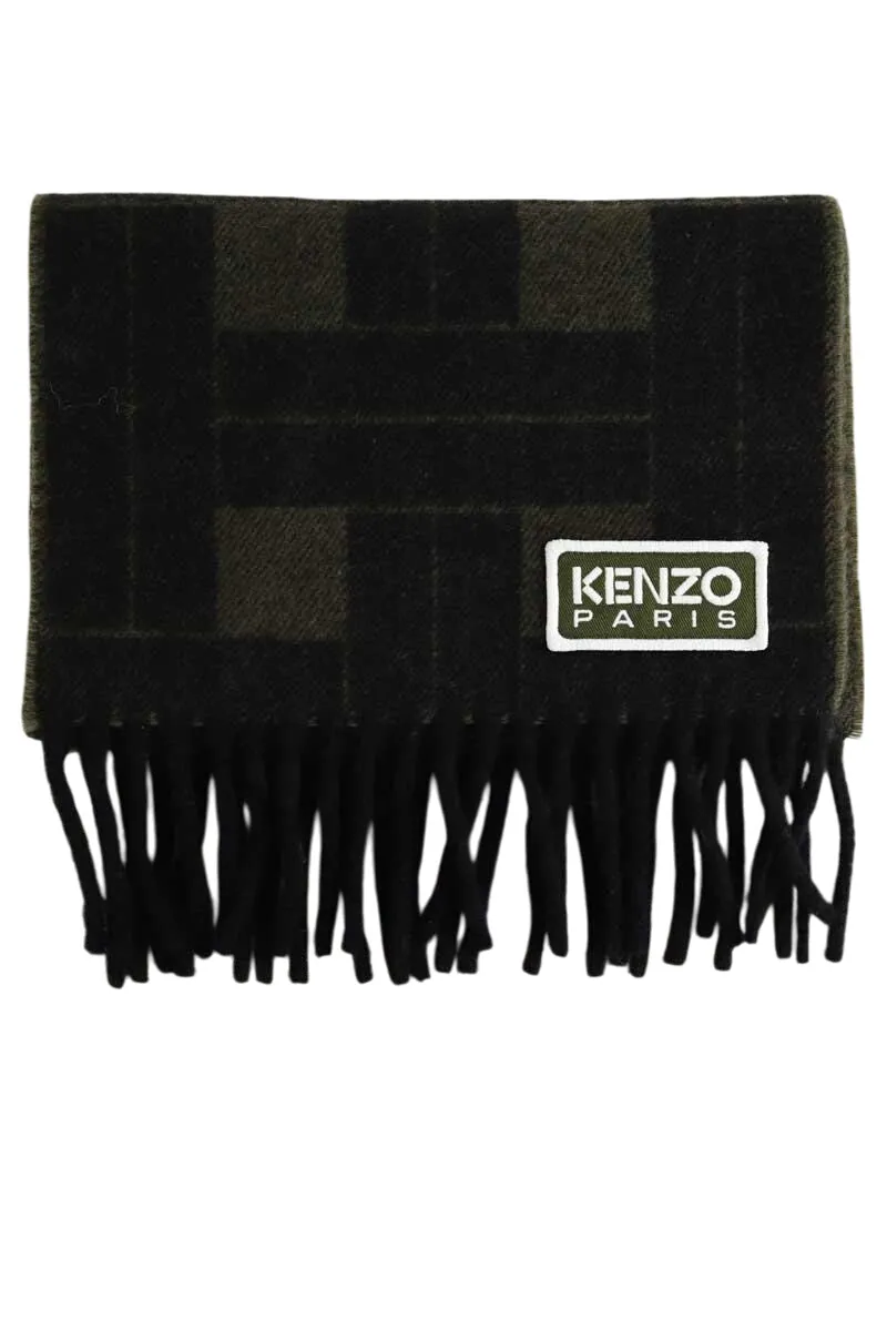 Écharpe en laine Kaki