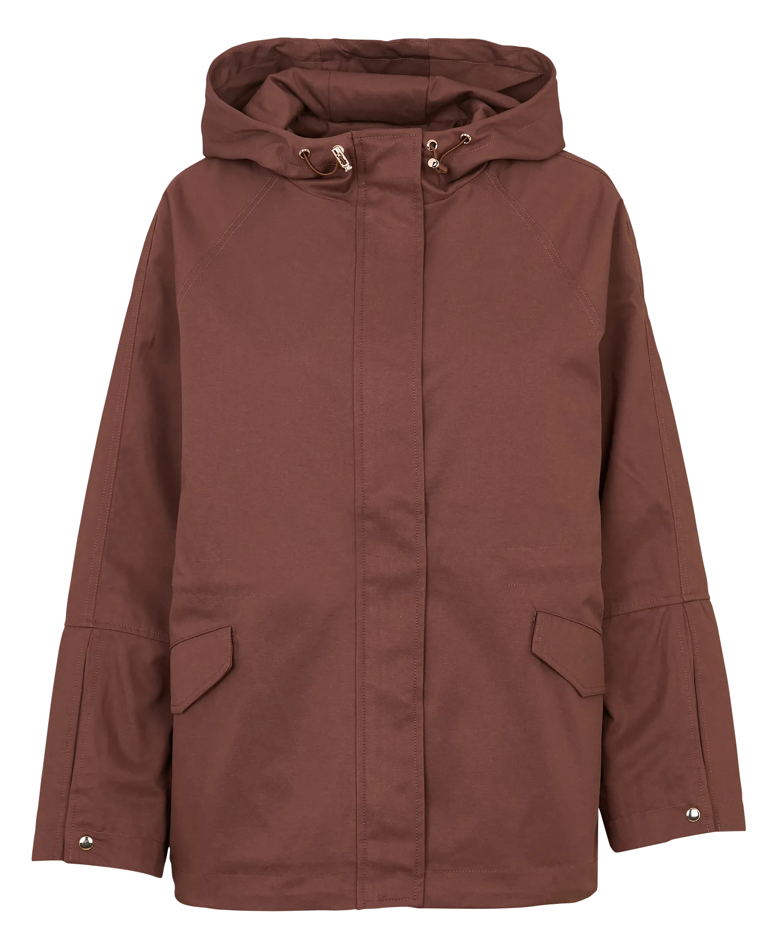 Veste à capuche en coton mélangé Marron ANNETTE