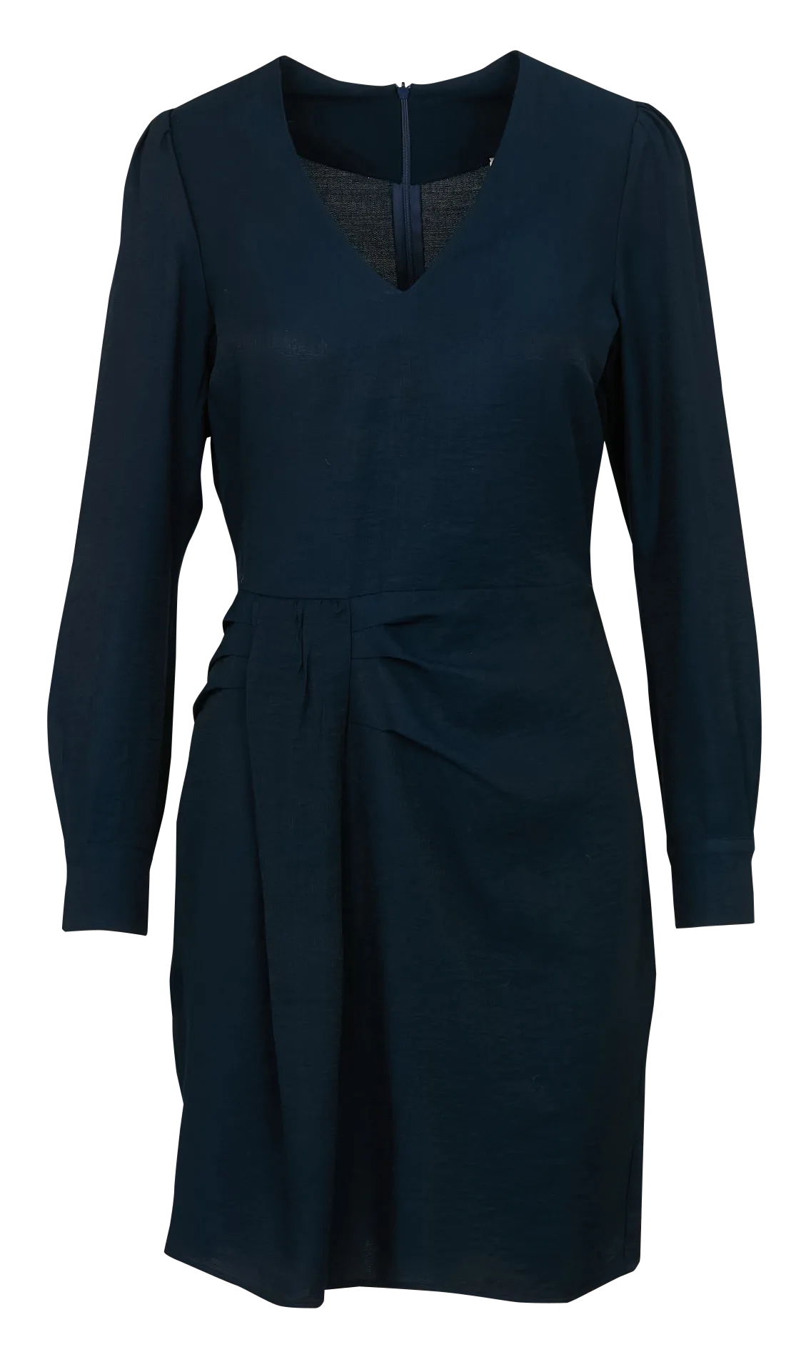 Robe midi cintrée col V Bleu