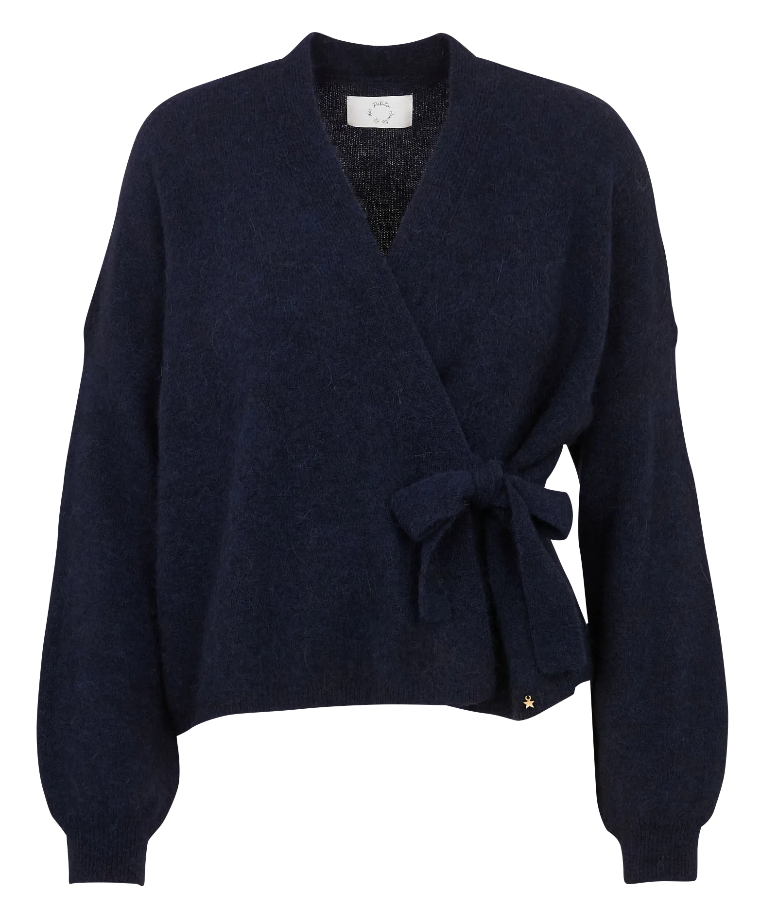 Gilet cache-cœur uni Bleu BERTA