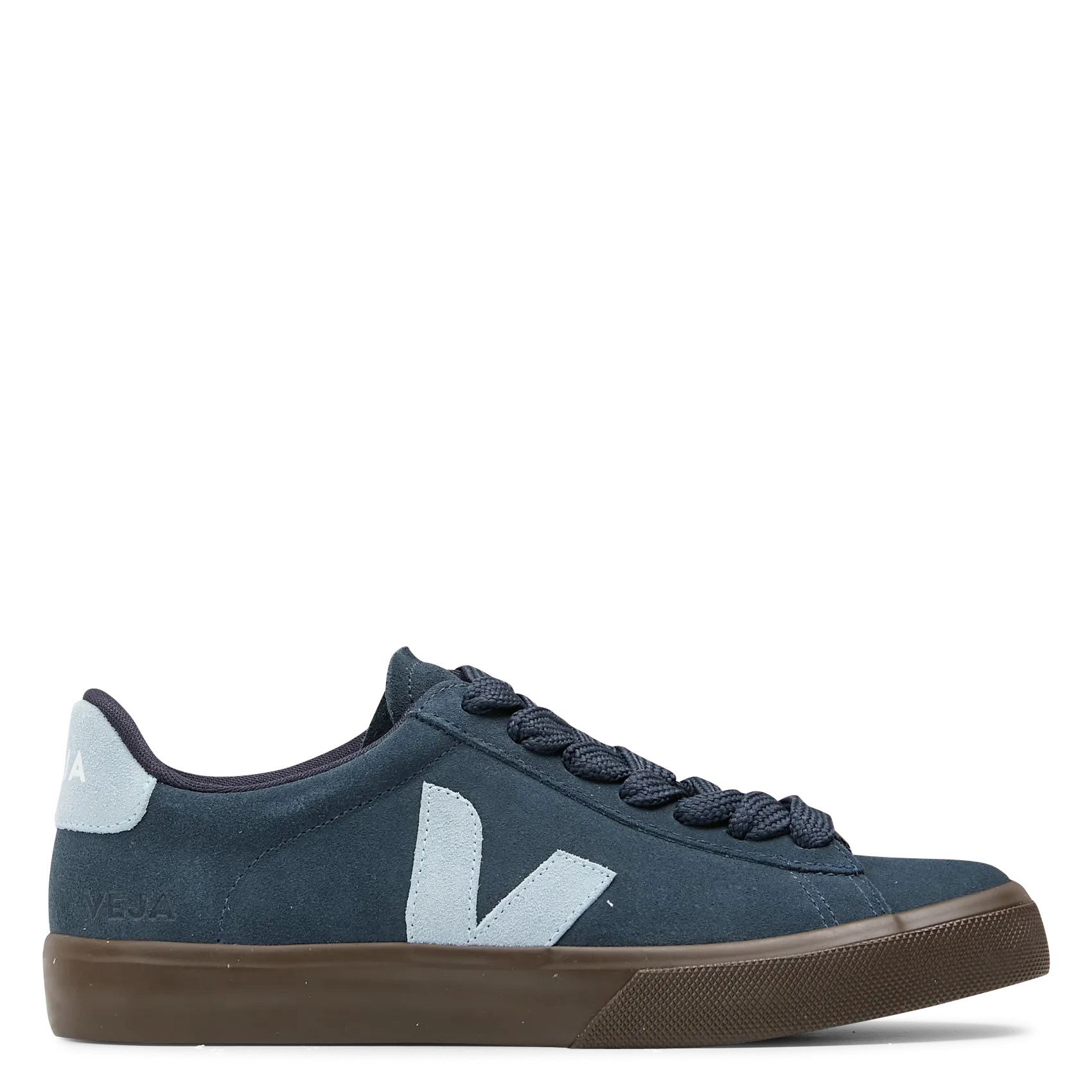 Baskets basses en cuir Bleu CAMPO