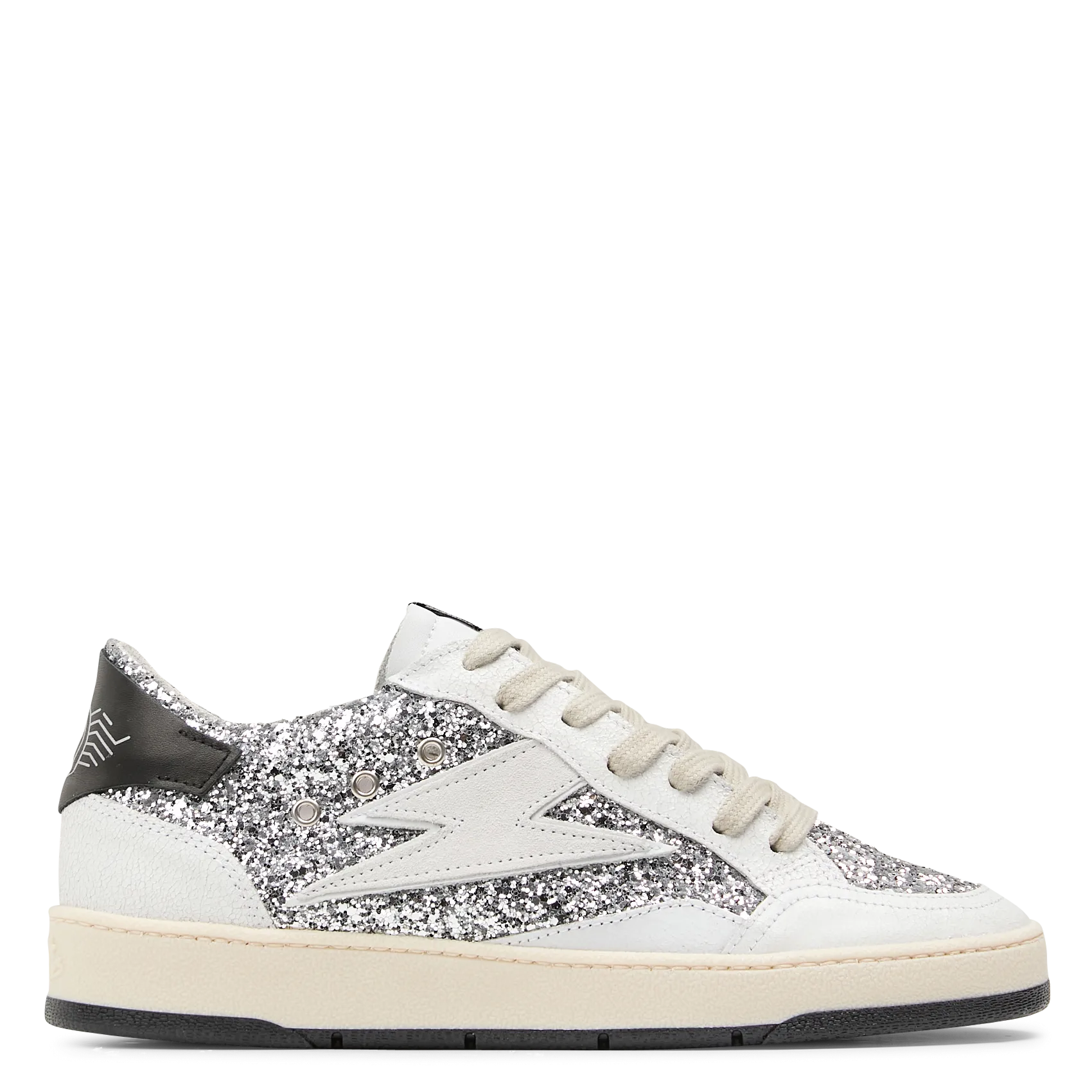 Baskets basses pailletées Argent DANY