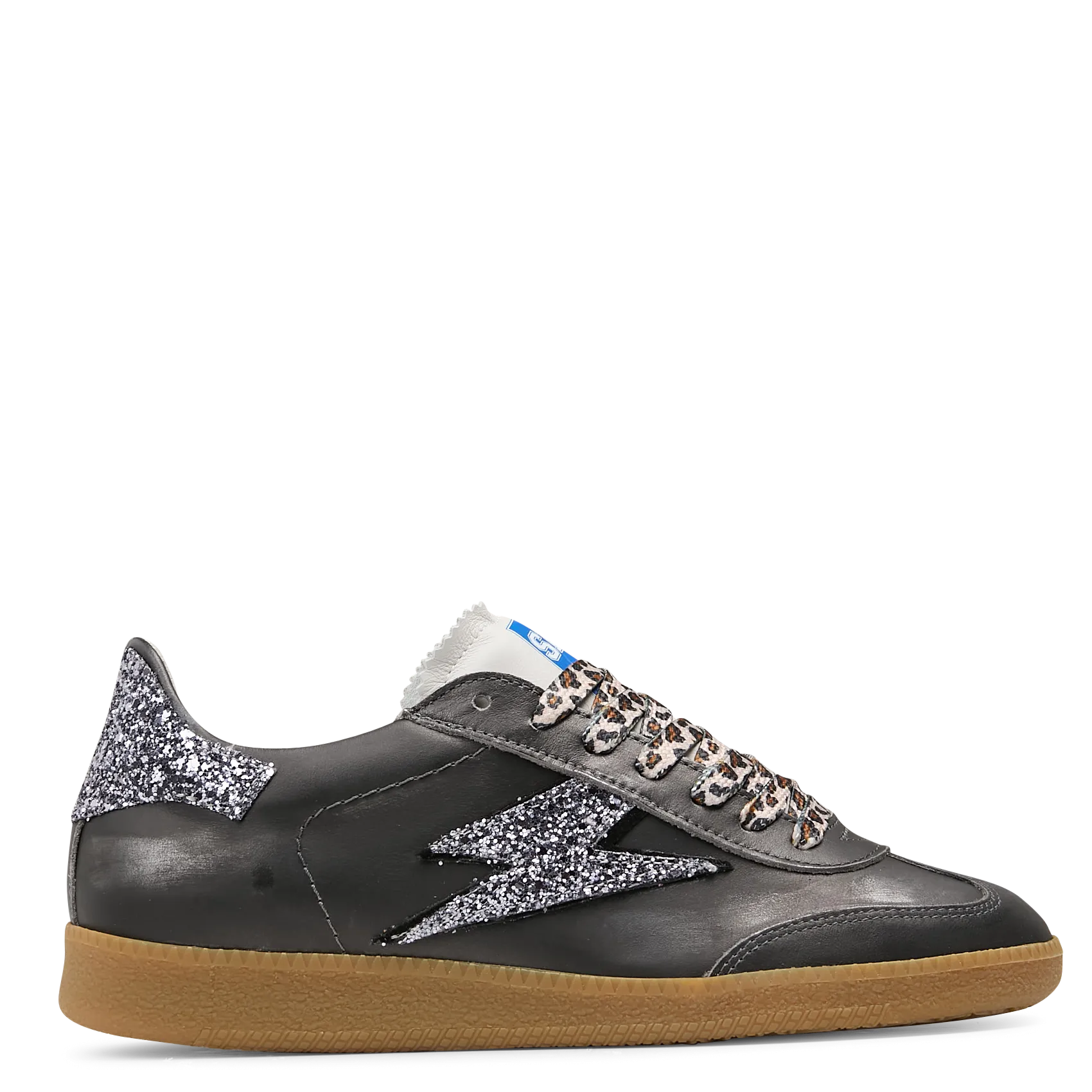 Baskets basses métallisées en cuir mélangé Gris ASLAN