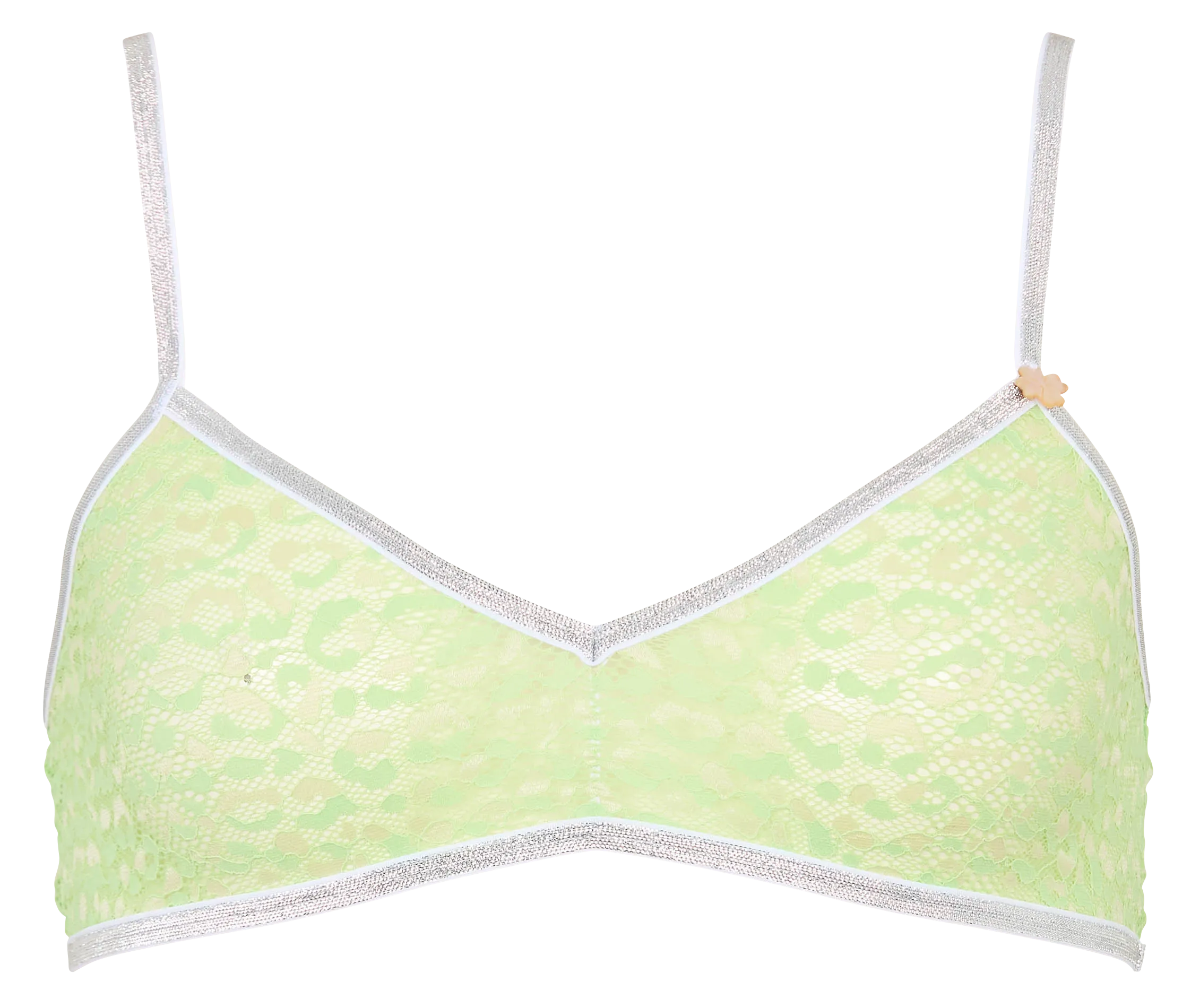 Brassière unie en dentelle Vert GEORGIA