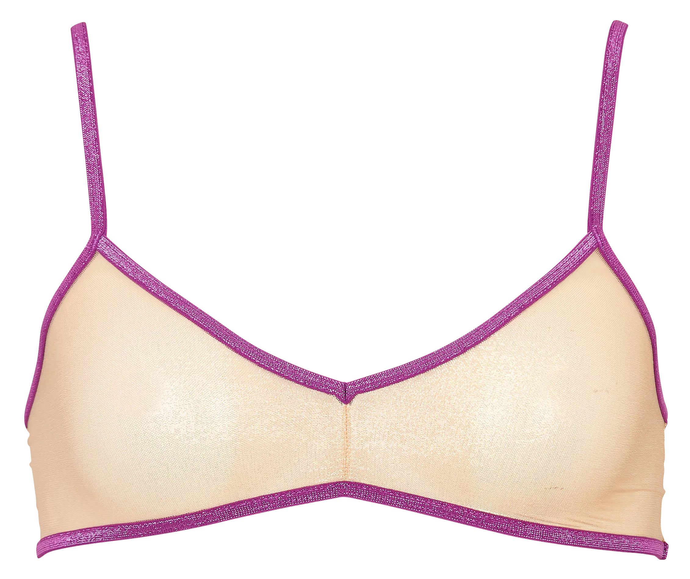 Brassière mesh transparent Doré GEORGIA