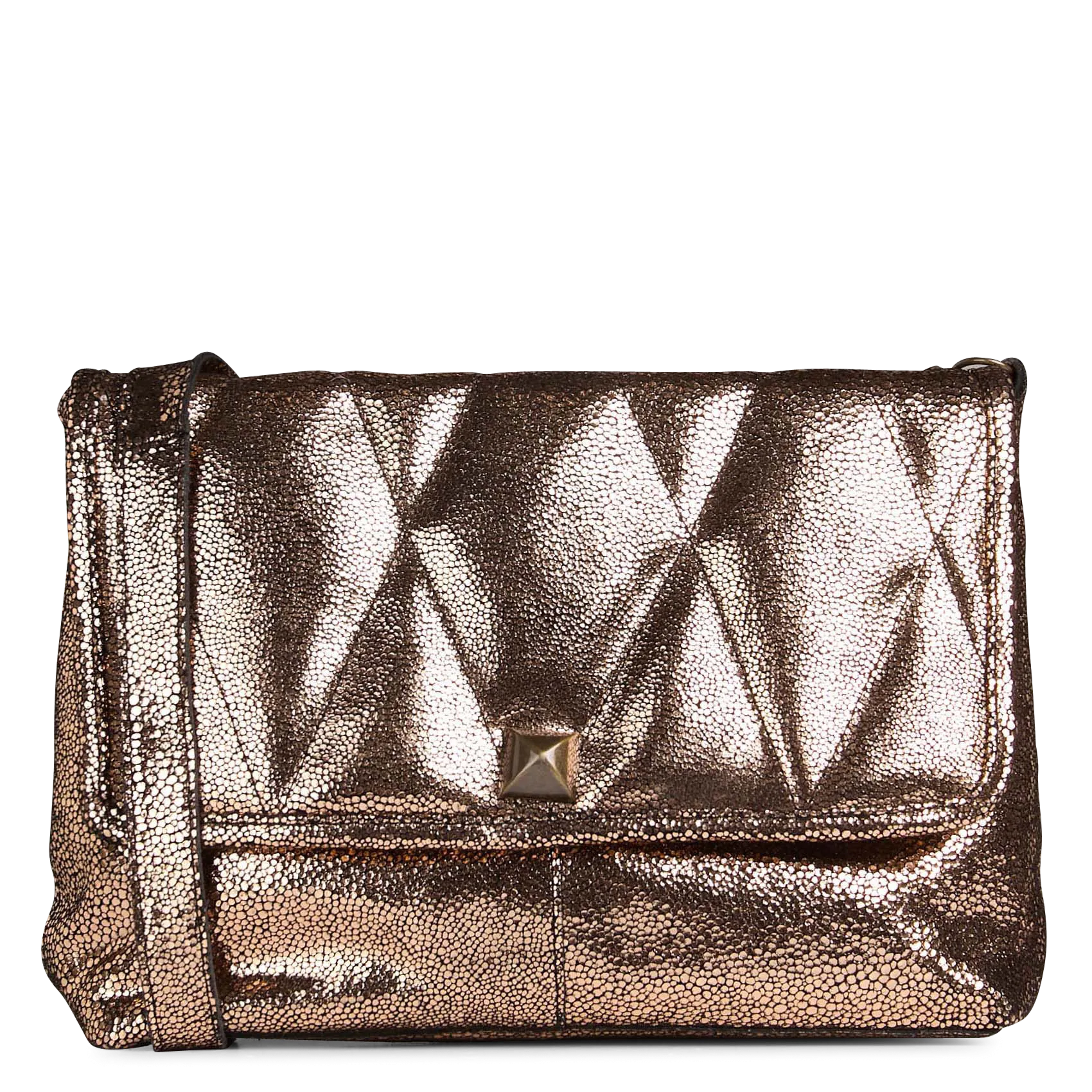 Sac bandoulière en cuir Marron JAMI