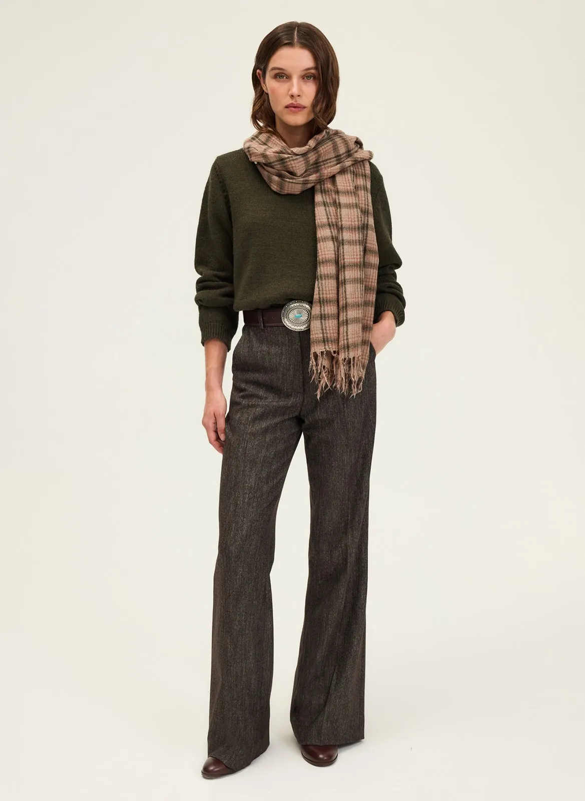 Pantalon large Marron CILIANA