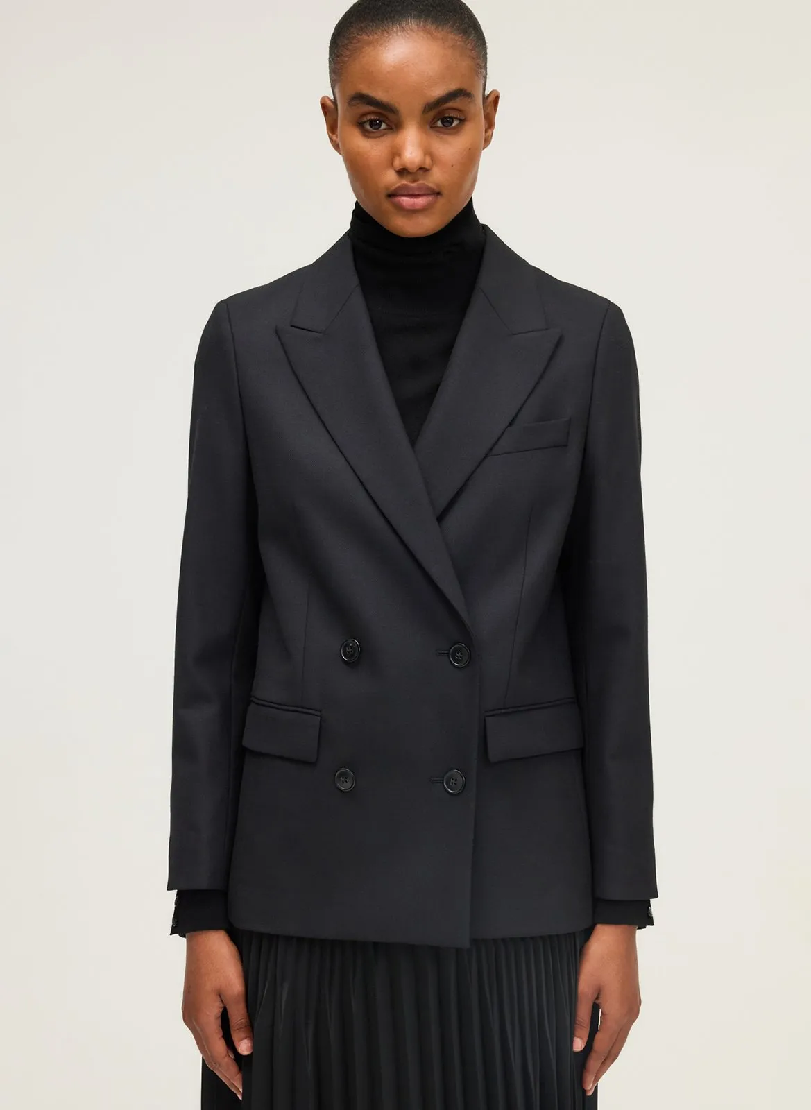 Veste de tailleur en laine mélangée Noir NORIA