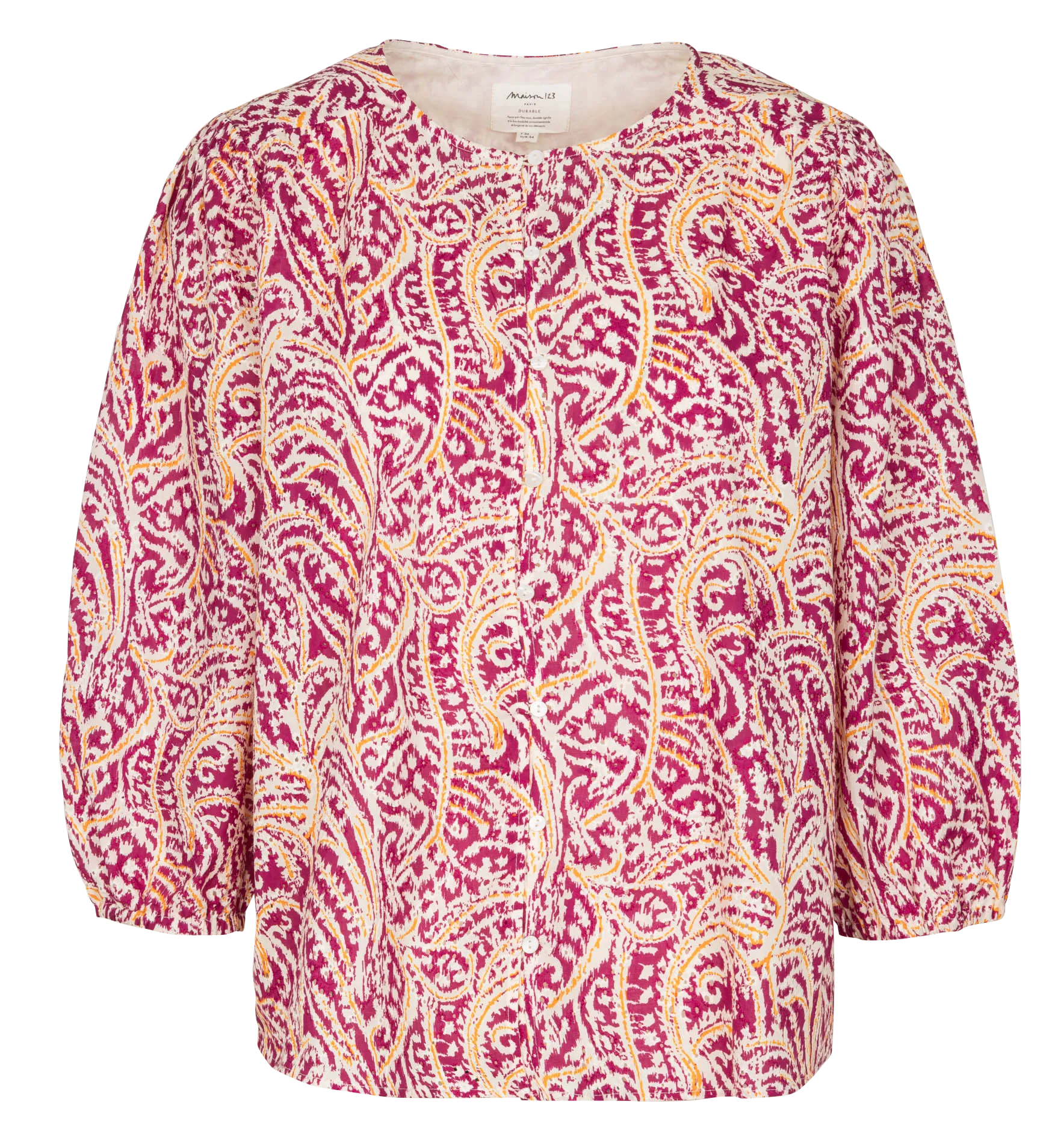 Top ample en coton Violet SARAH