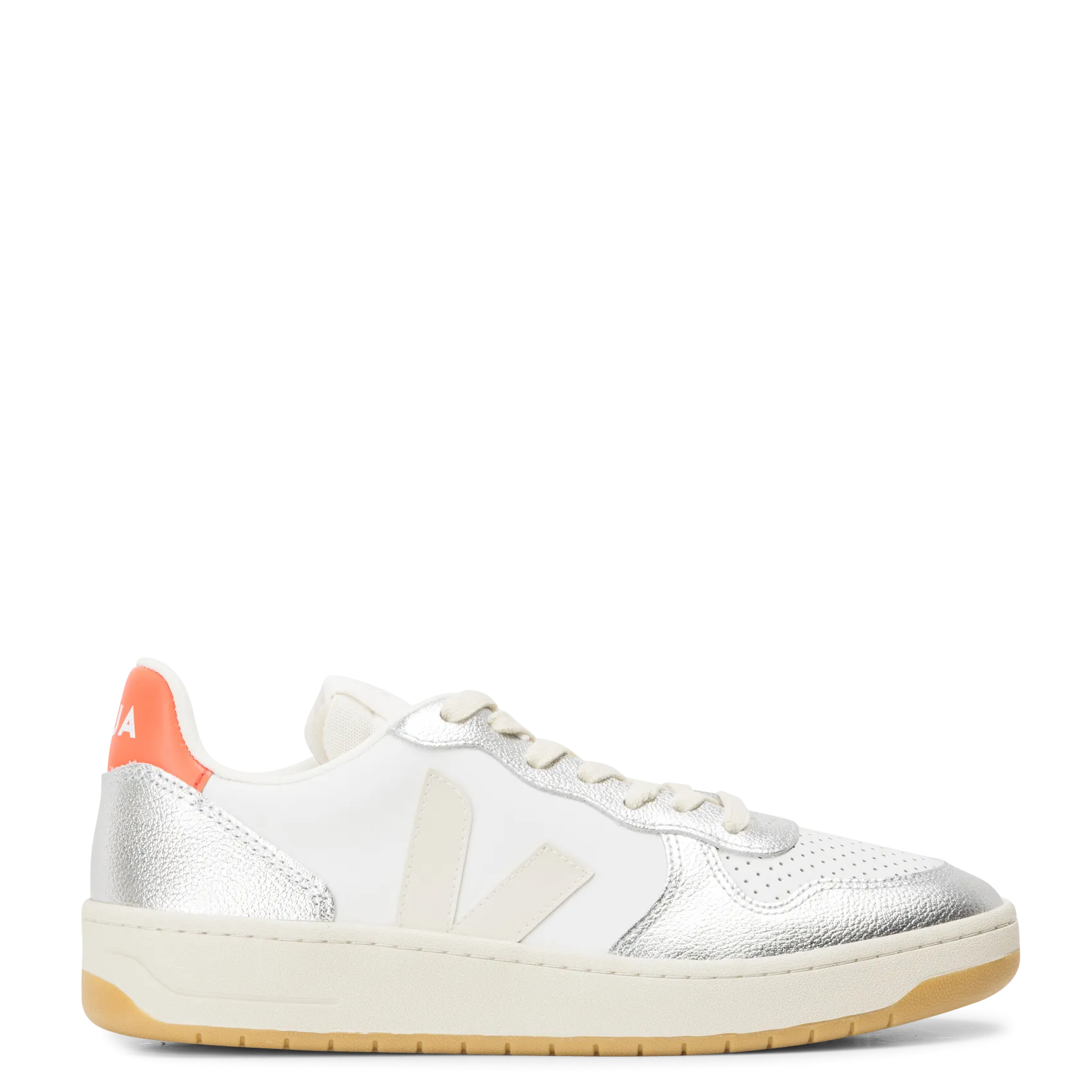 Baskets basses en cuir Argent V-10 PRIME