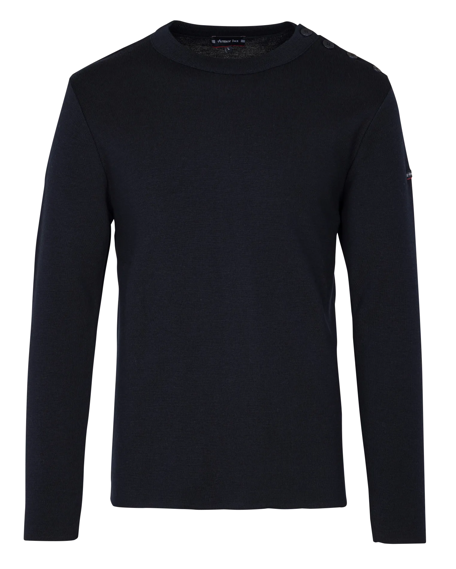 Pull col rond regular fit en laine Bleu GOULENEZ