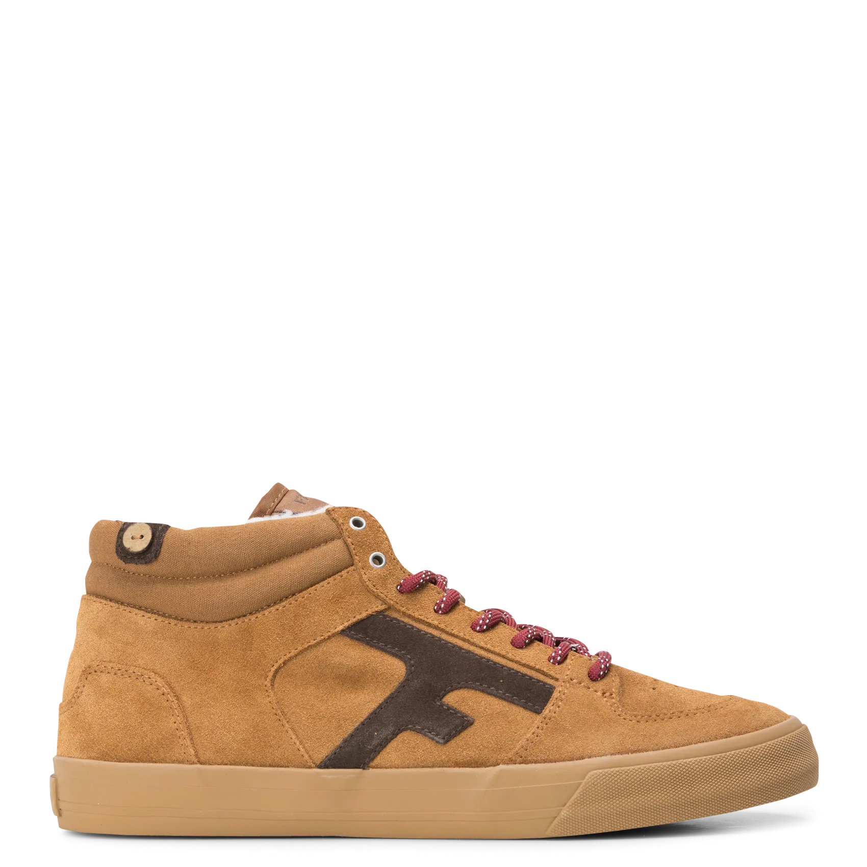 Baskets montantes en cuir velours Marron WALNUT MID