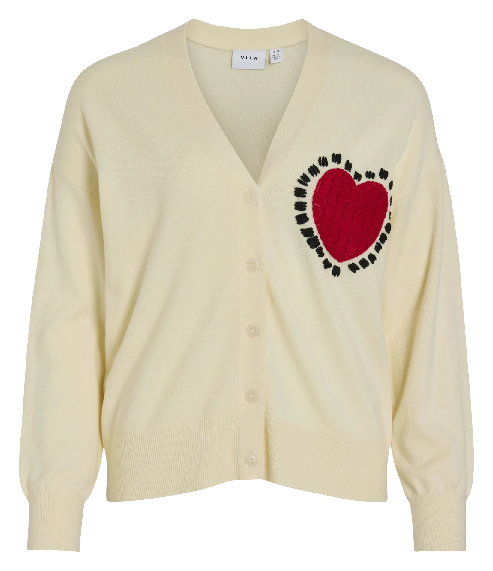 Cardigan ajusté col V Beige LUCINA