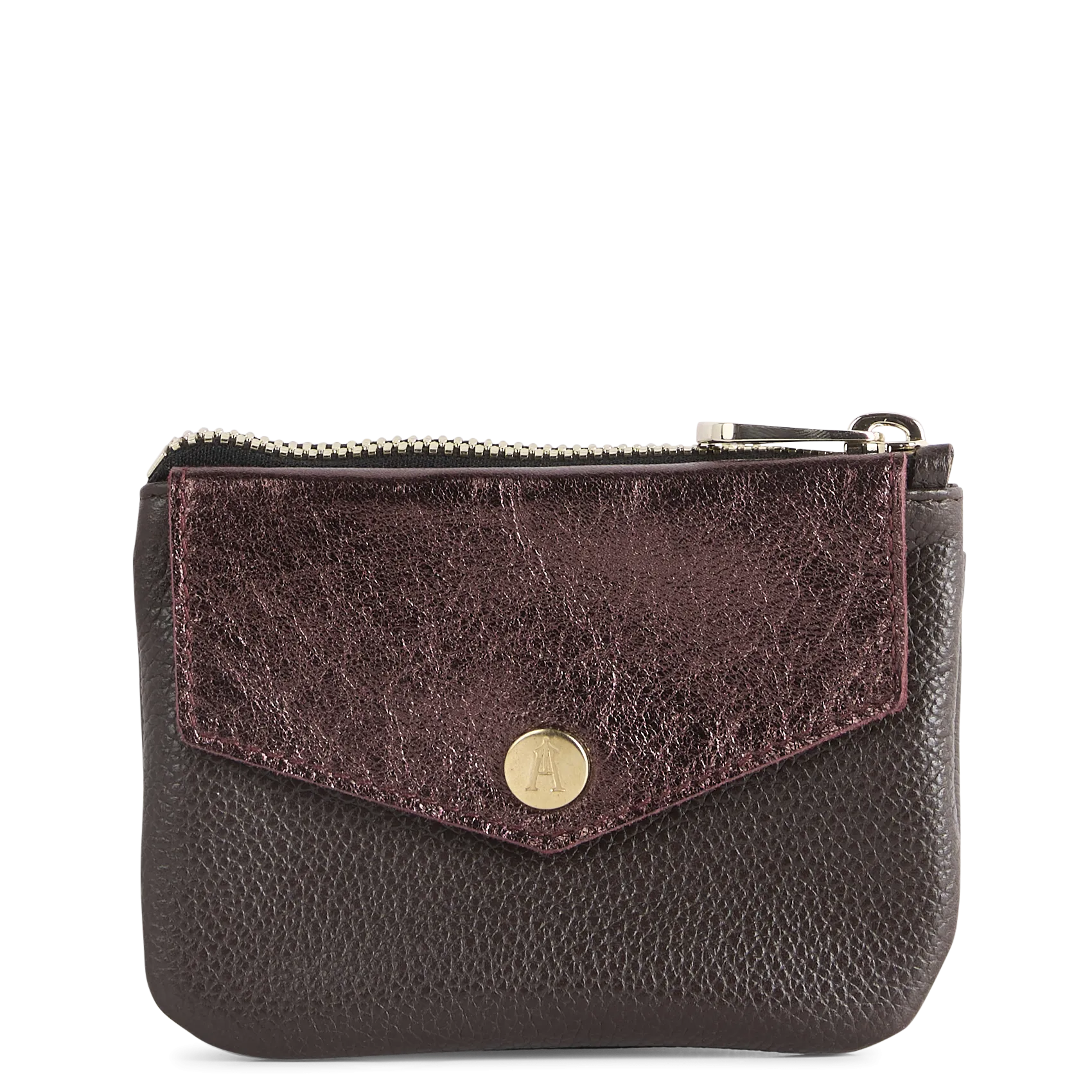 Portefeuille en cuir Marron Finance