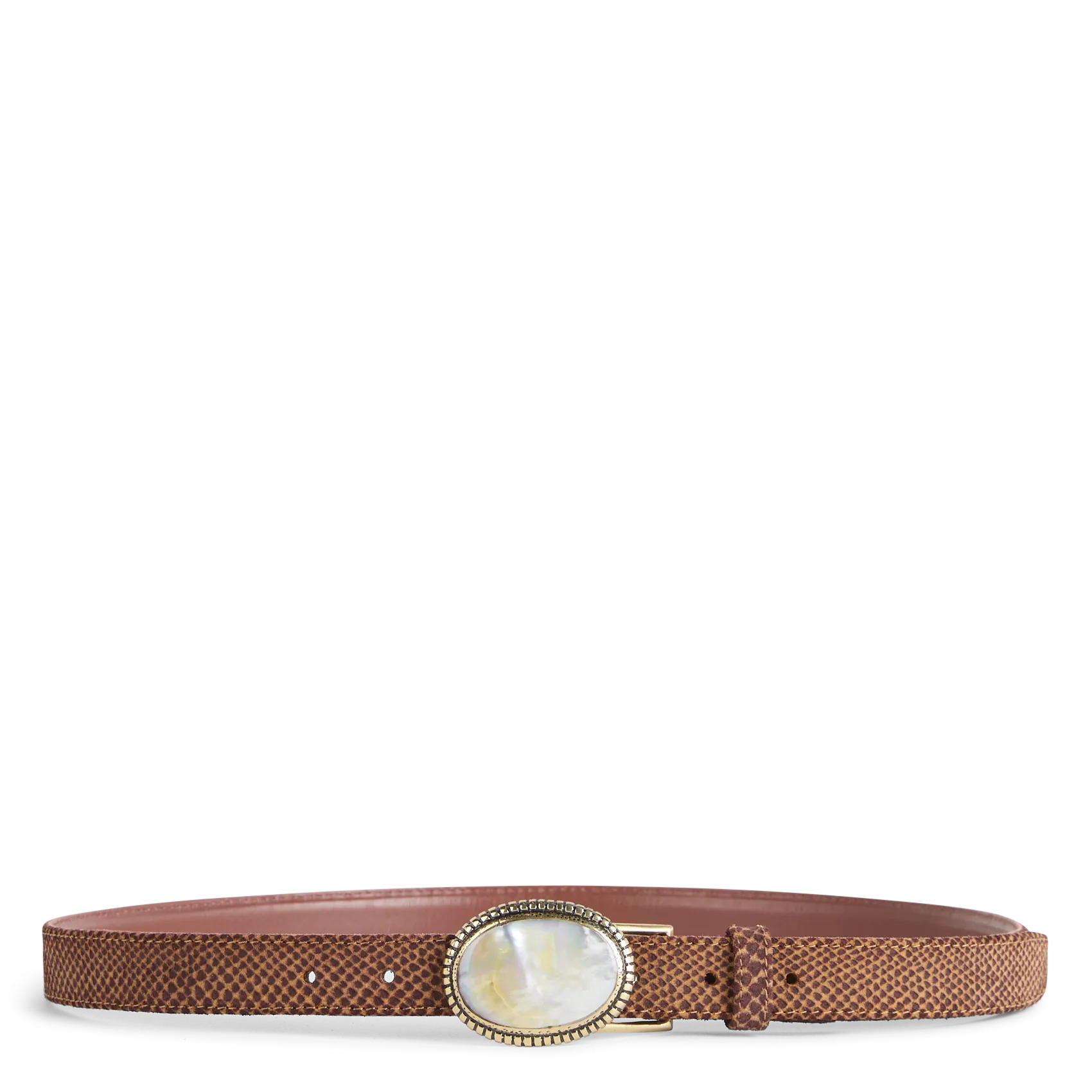 Ceinture en cuir mélangé Rouge