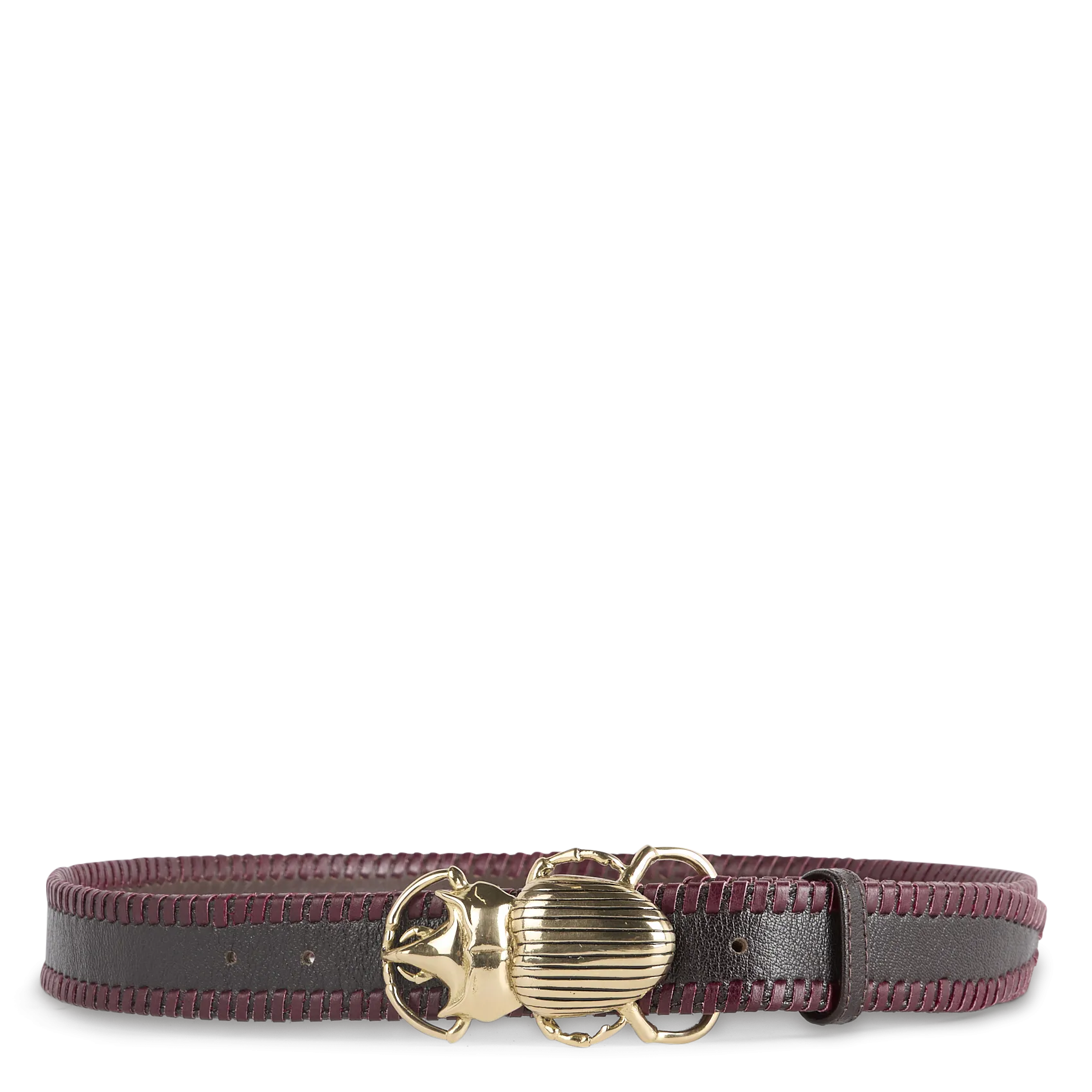 Ceinture en cuir mélangé Marron