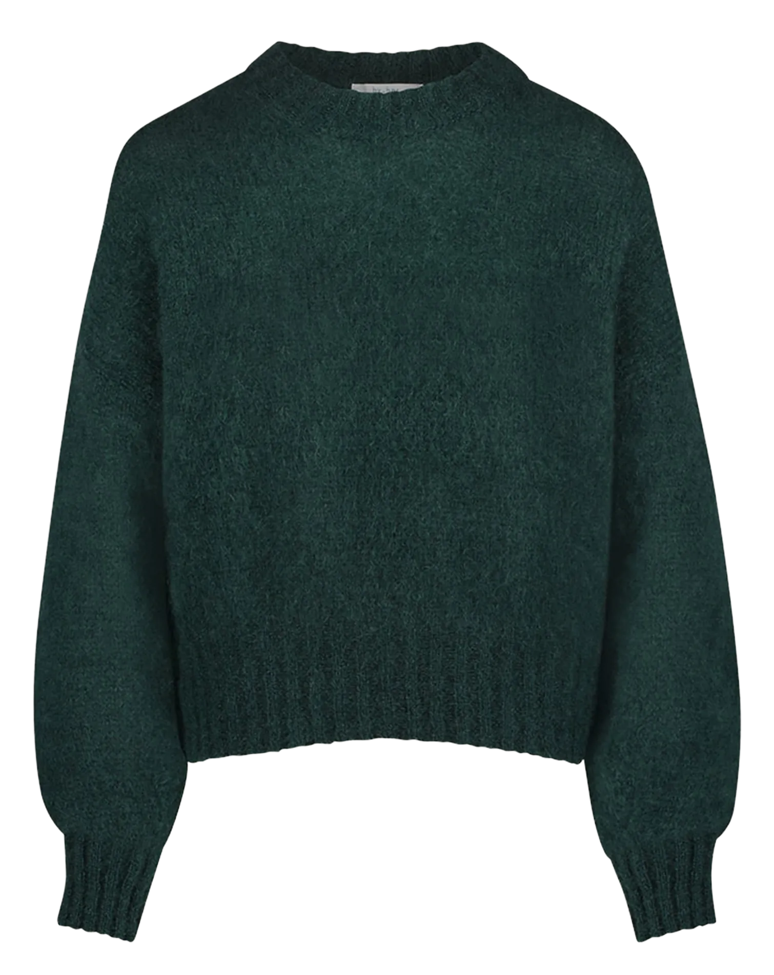 Pull ample uni en laine mélangée Vert SONNY