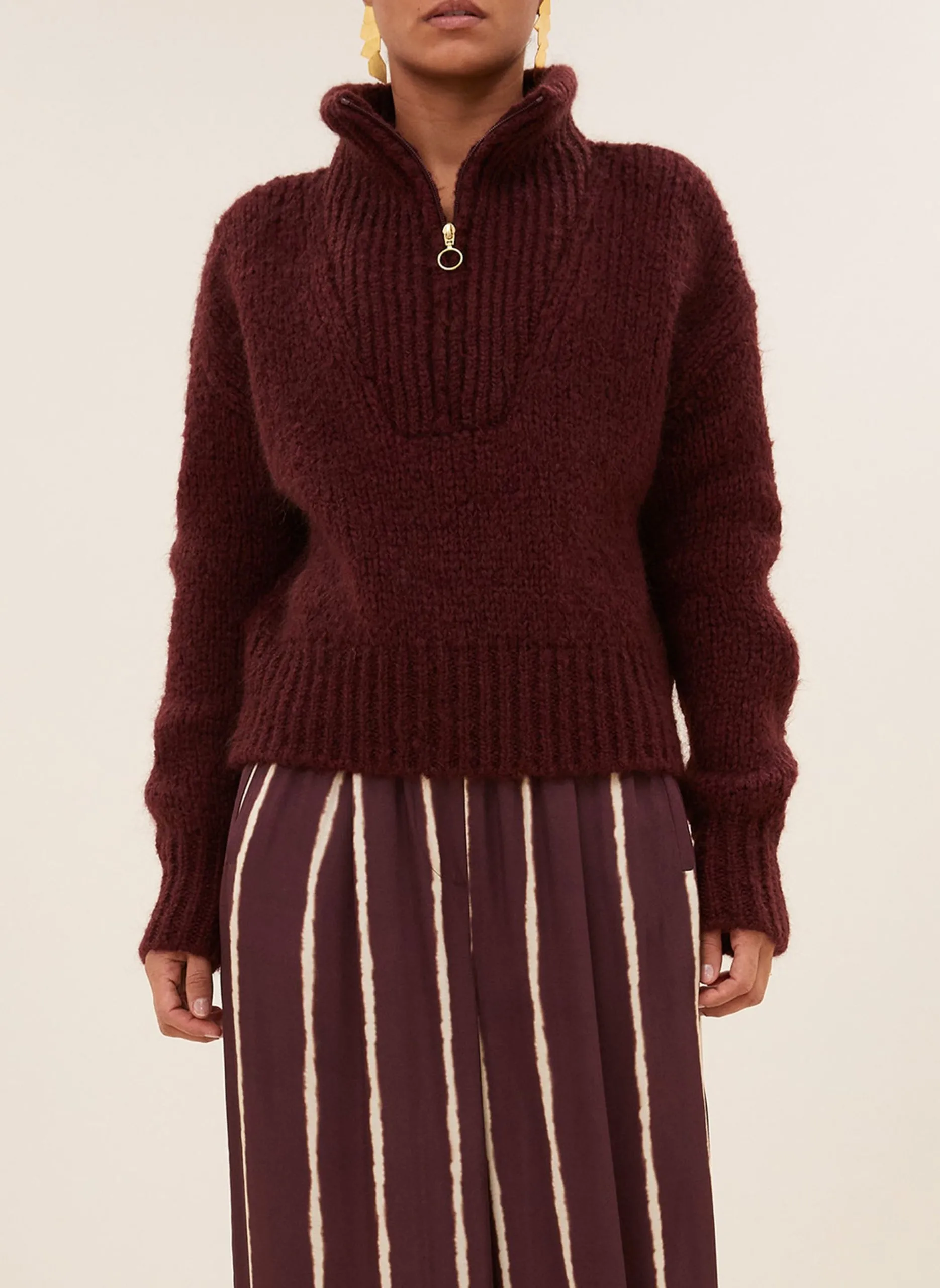 Pull droit col camionneur Rouge BOXY