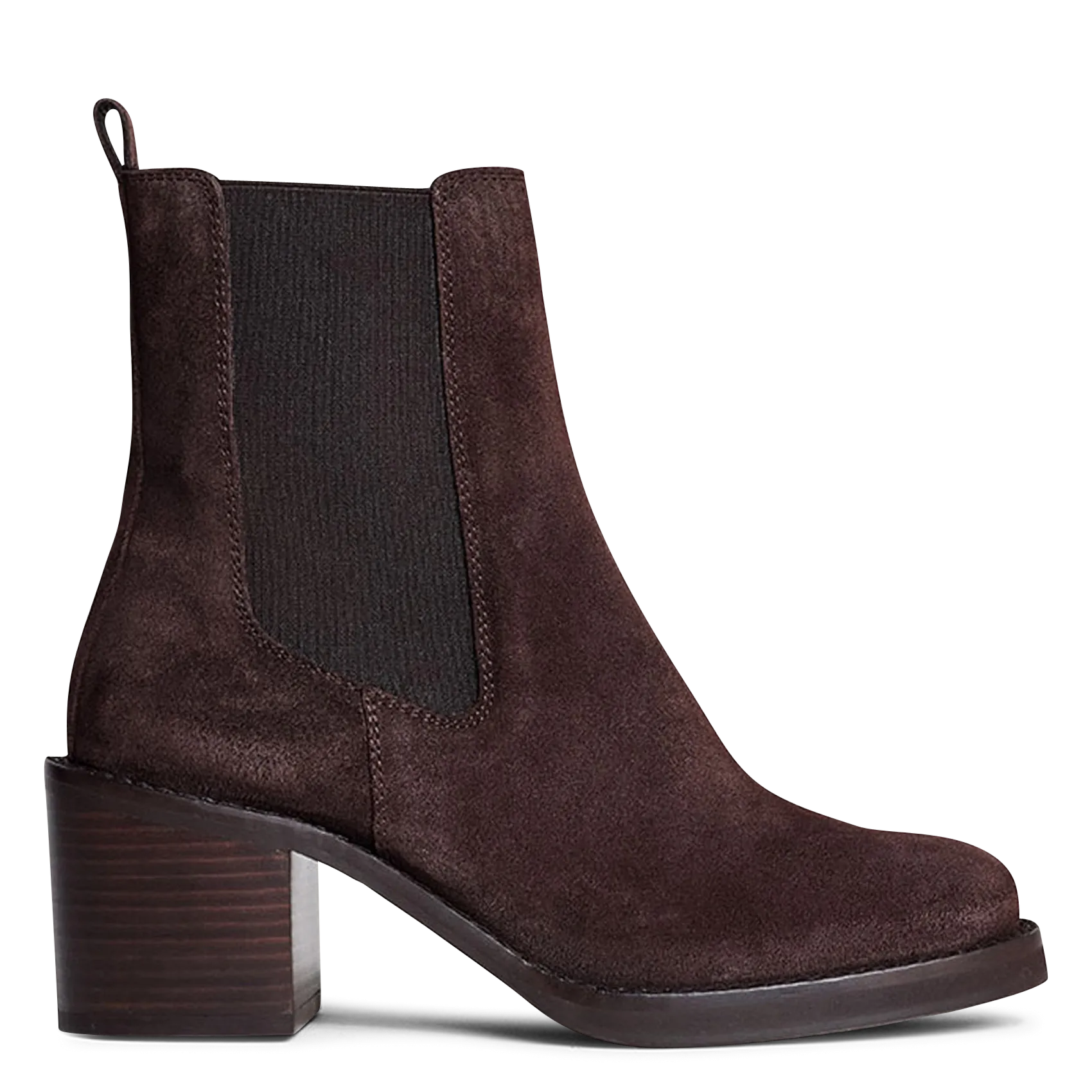 Bottines en cuir velours Marron BEACH