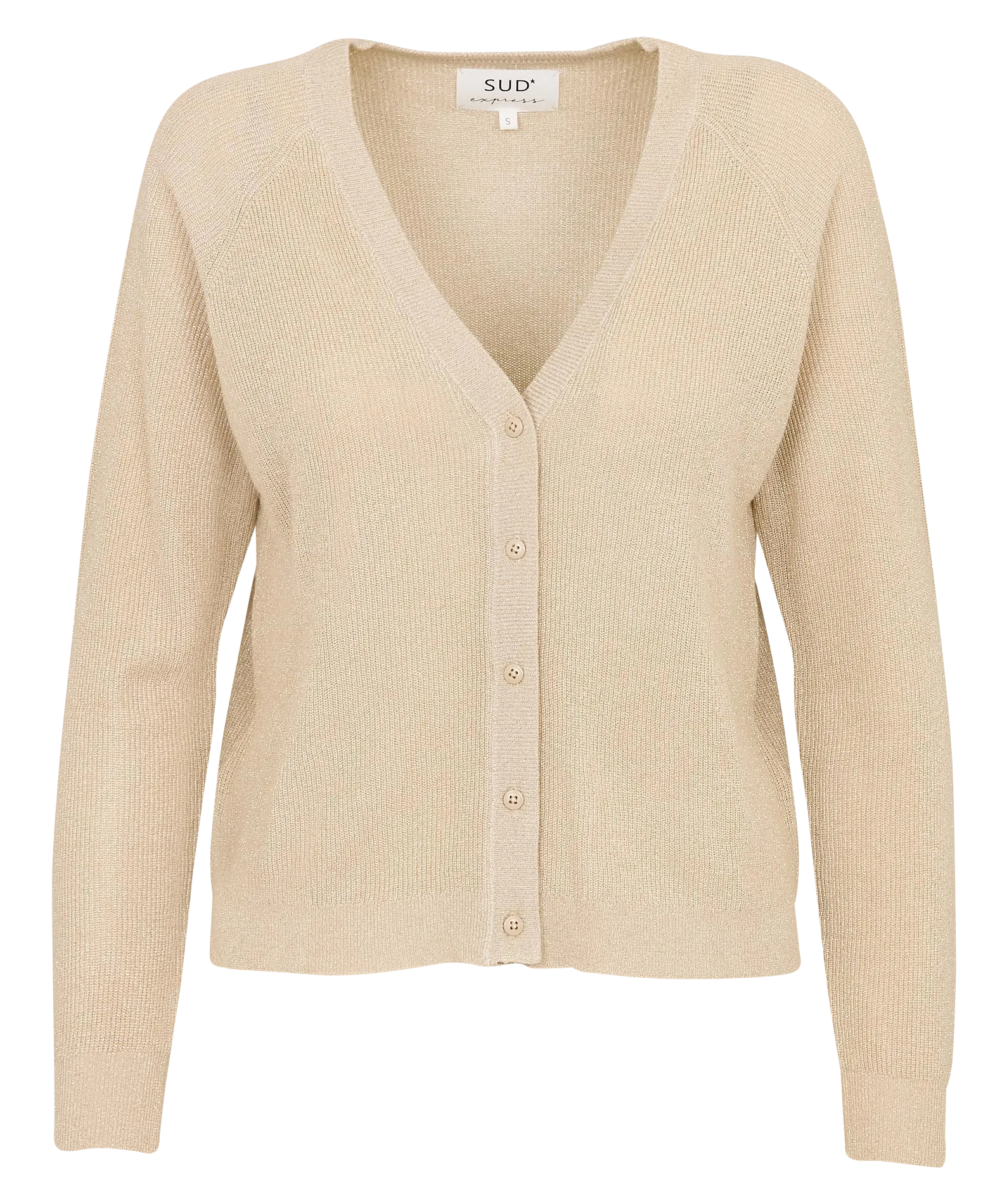 Gilet droit à col V Doré GILY