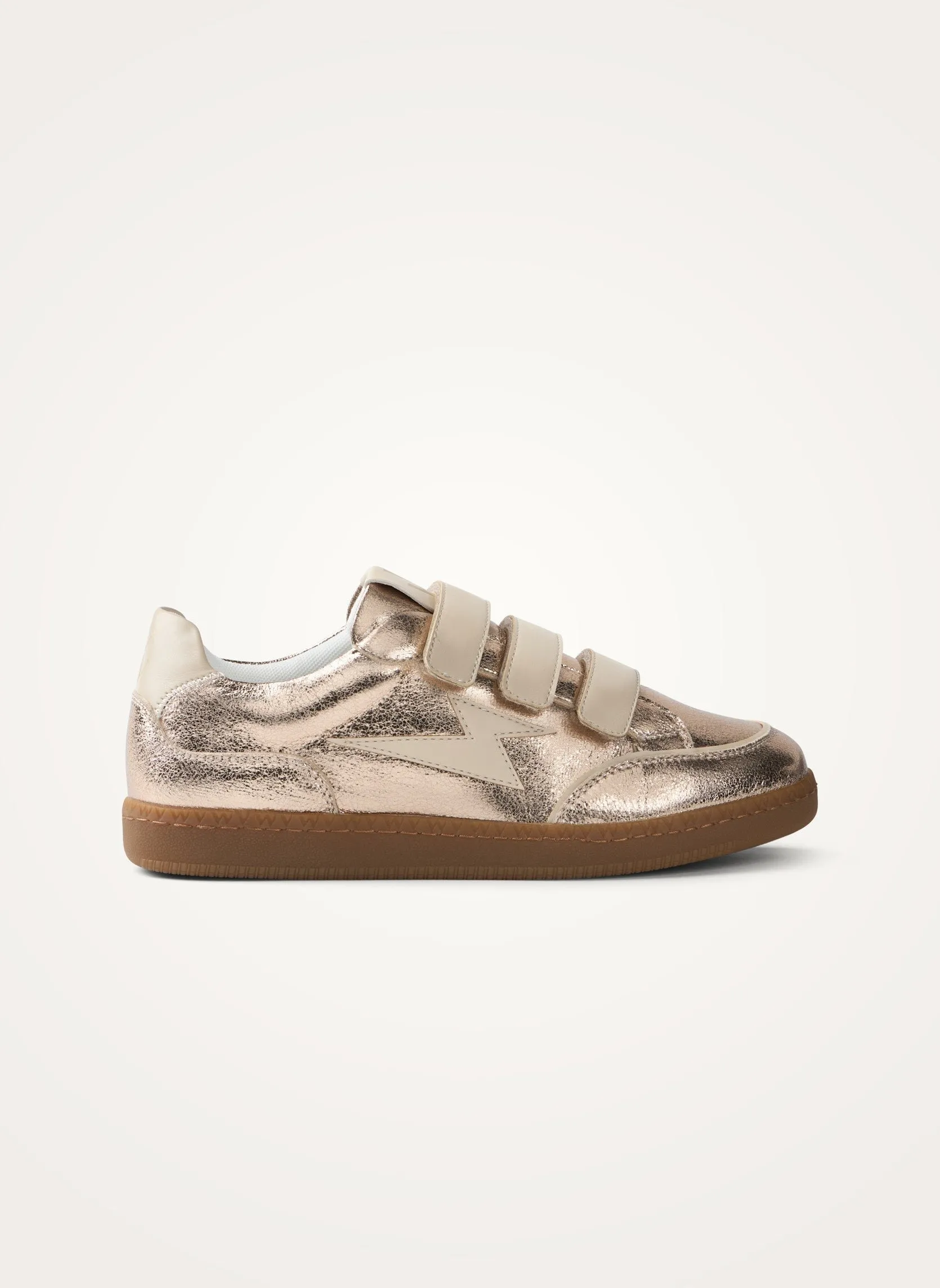 Baskets basses rétro et métallisées Doré TENNESSE