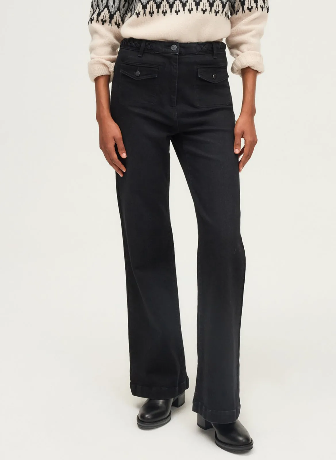 Jean flare Noir CARMINE