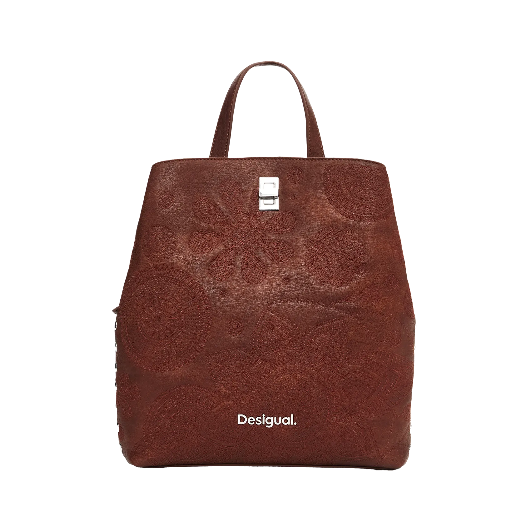 Sac bandoulière brodé Marron