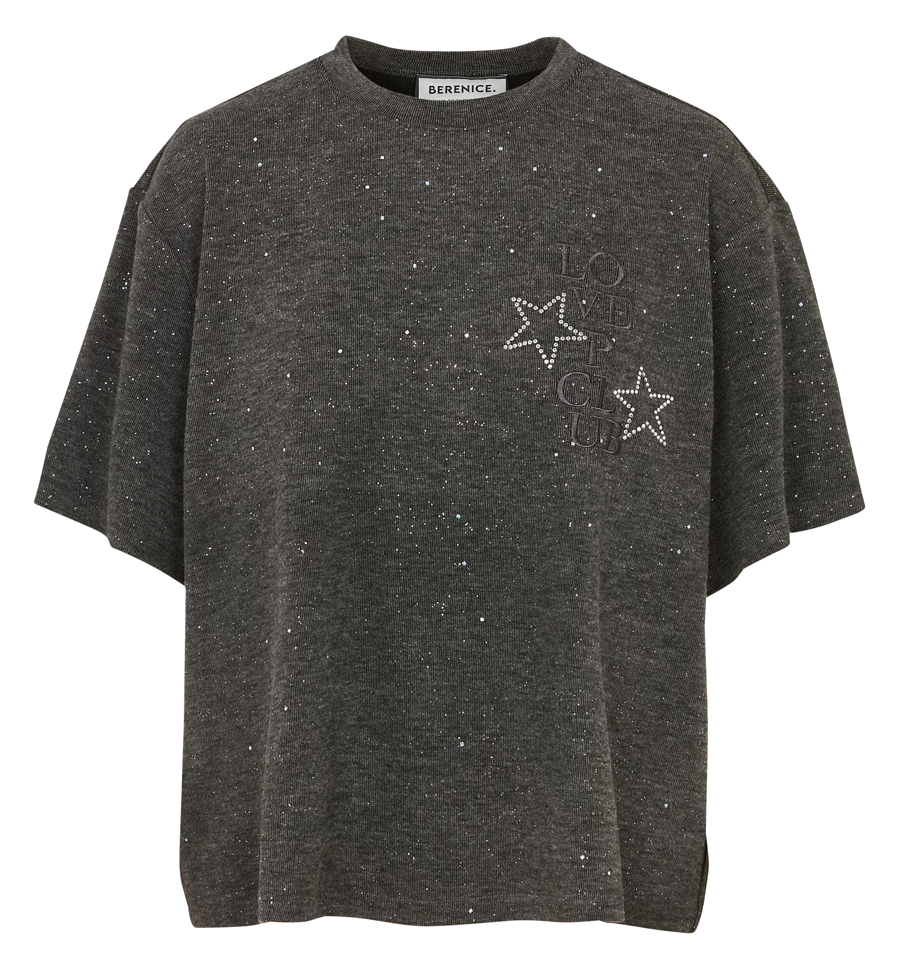 Tee-shirt col rond en coton Gris TALIE
