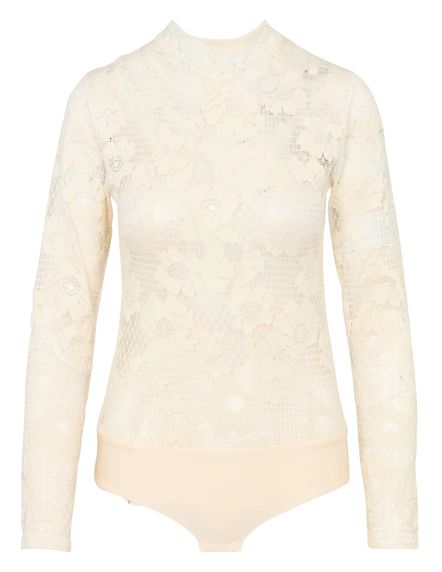 Body manches longues en dentelle Beige JIMMY