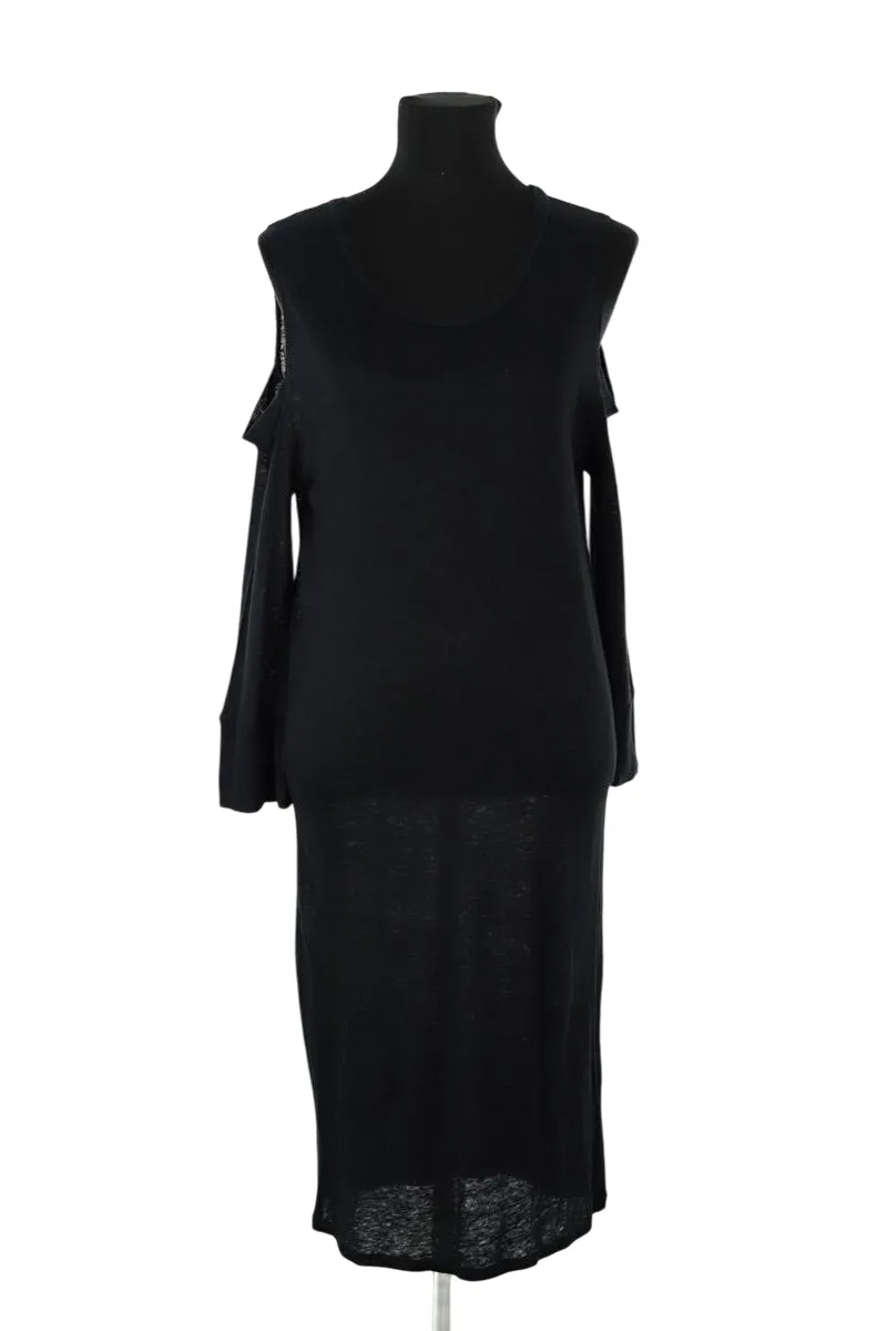 Robe en lin Noir