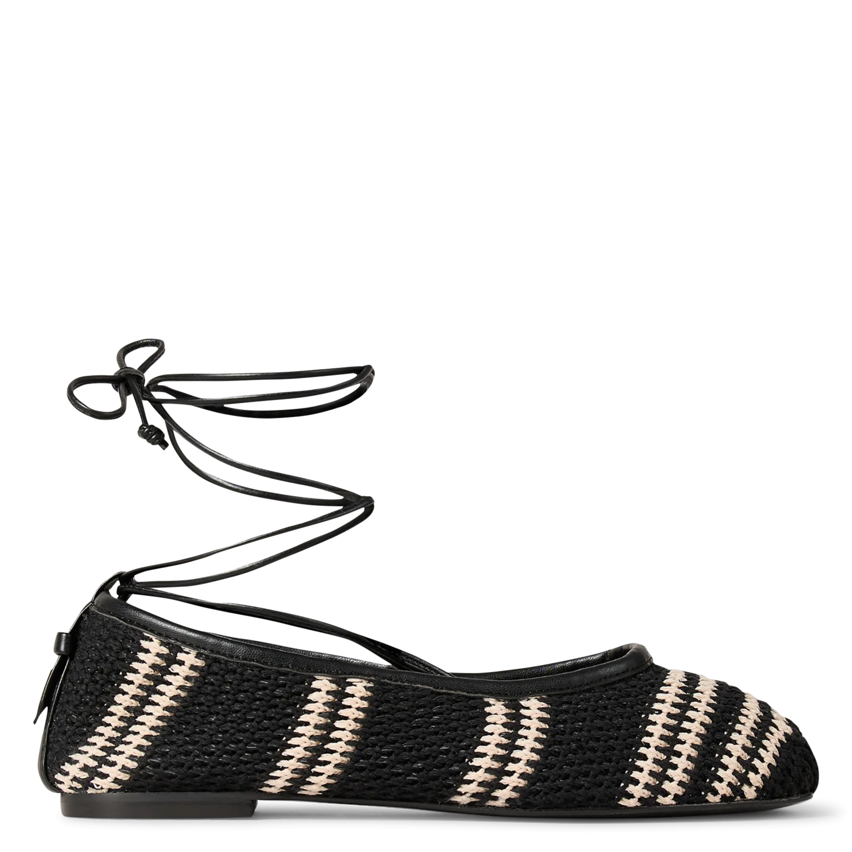 Ballerines en coton Noir COELIA