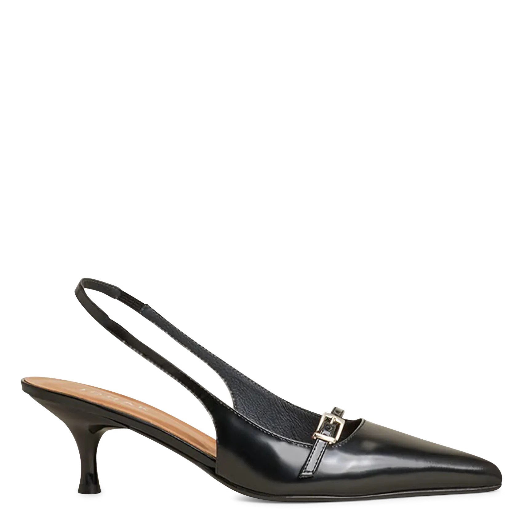 Sandales à talons en cuir Noir DAMOISELLE