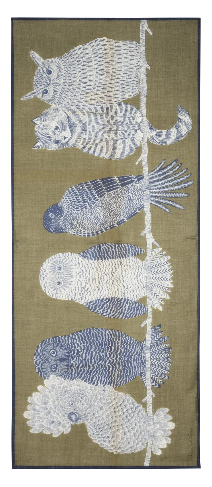 Etole en laine Kaki CHOUETTE