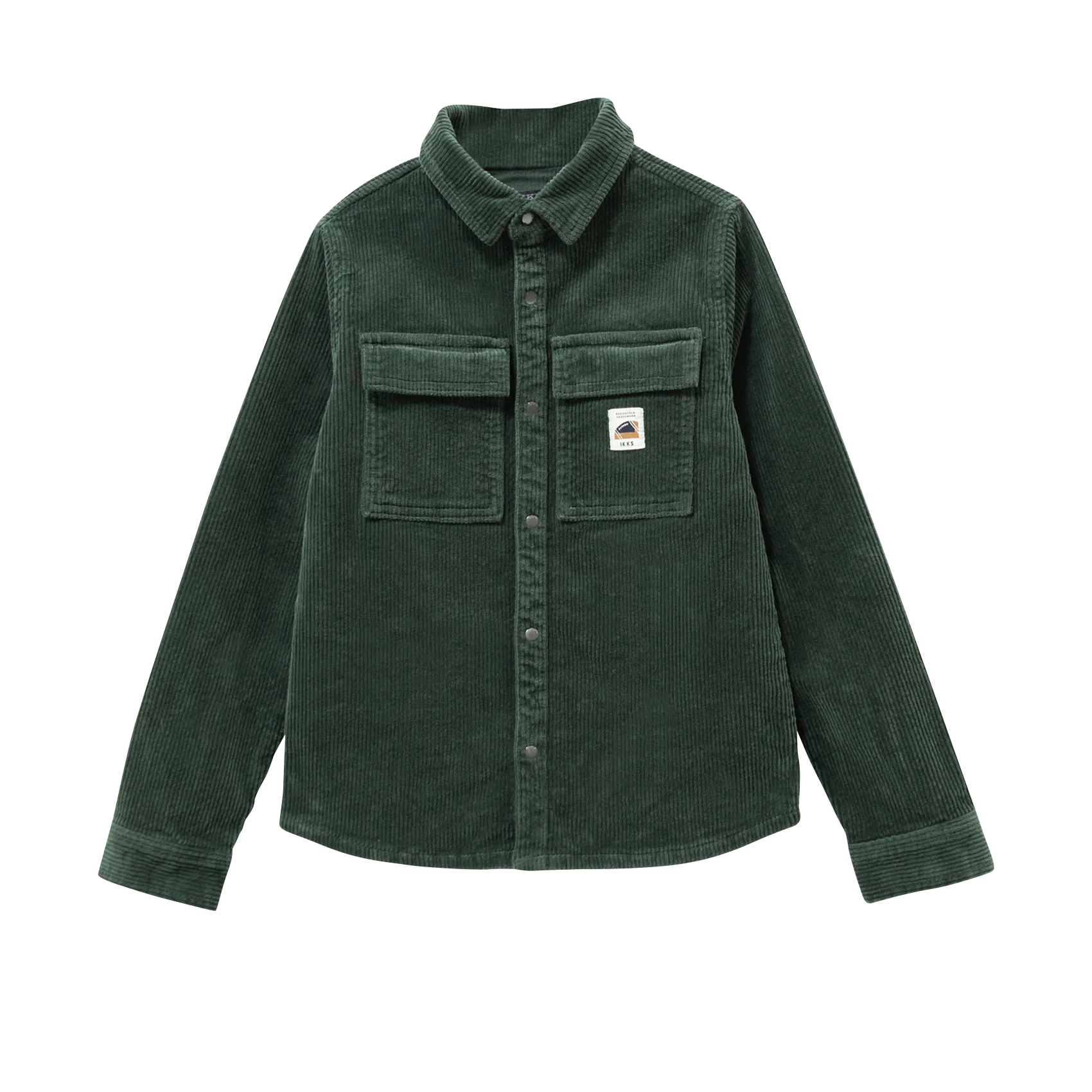 Surchemise col classique en coton mélangé Vert