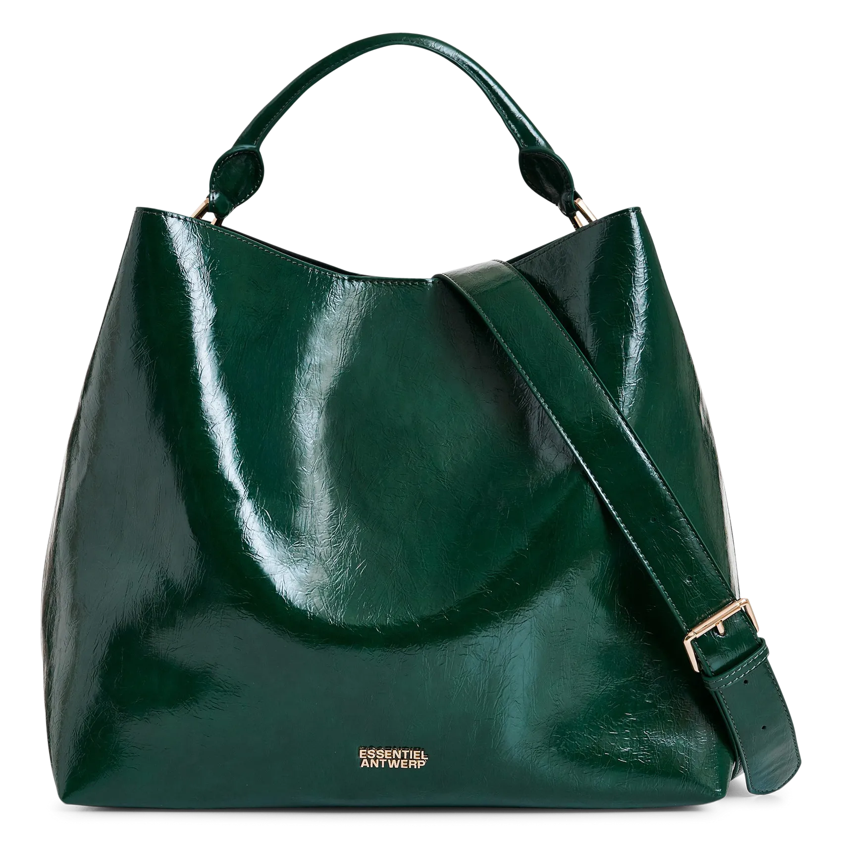 Cabas effet cuir brillant Vert IHURLEY