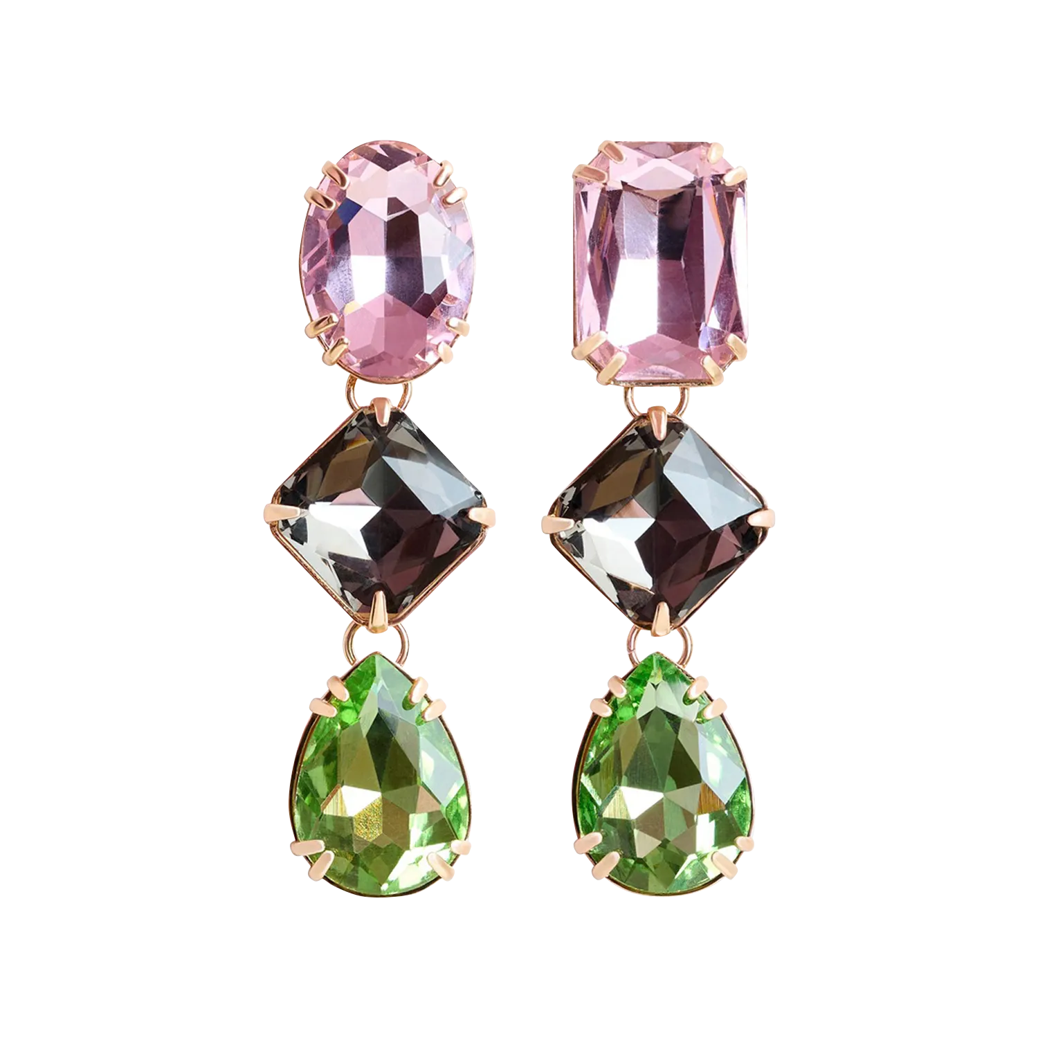 Boucles d'oreilles à strass Rose IMISTIFY