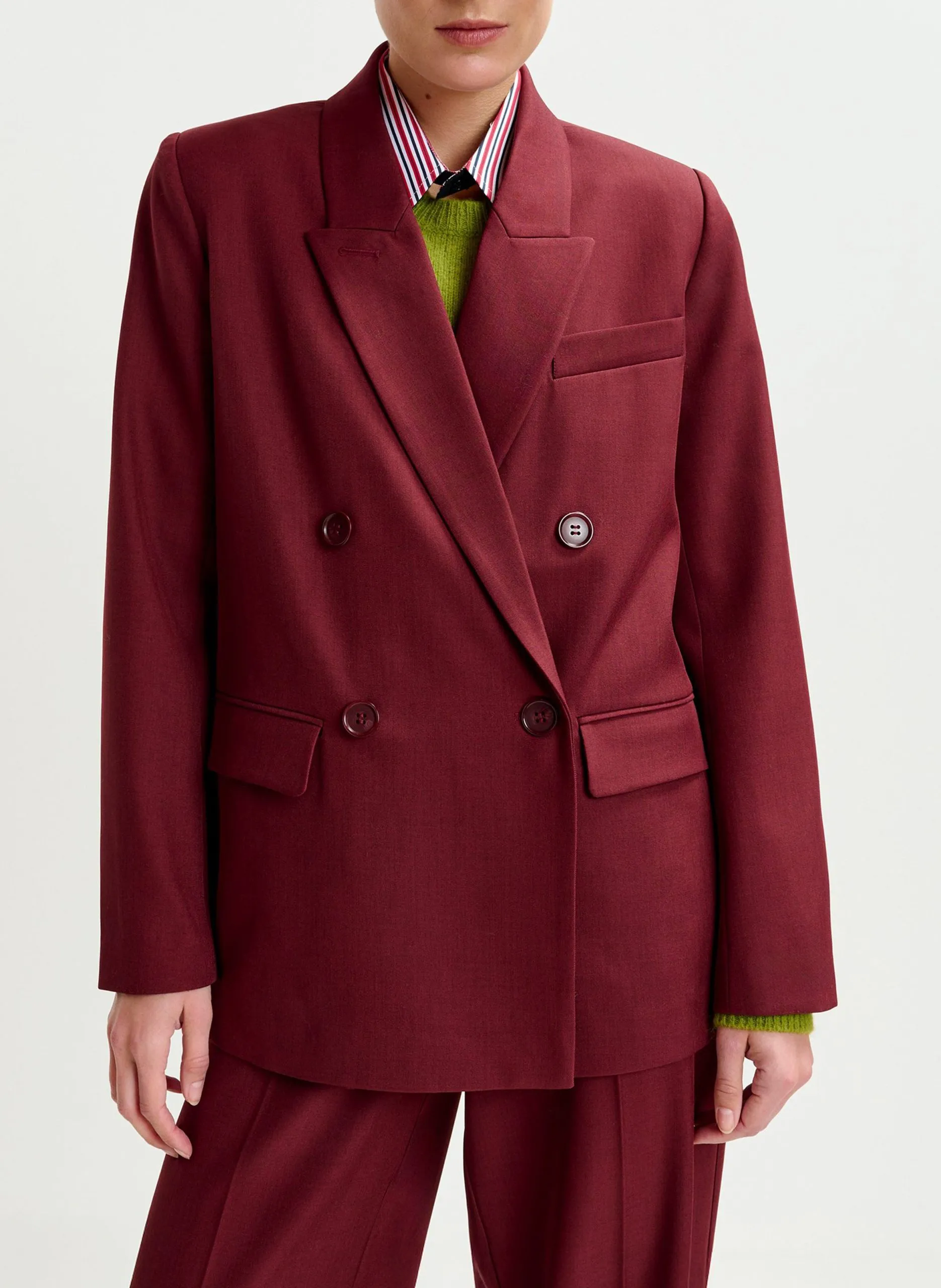 Veste col tailleur Rouge IMURE