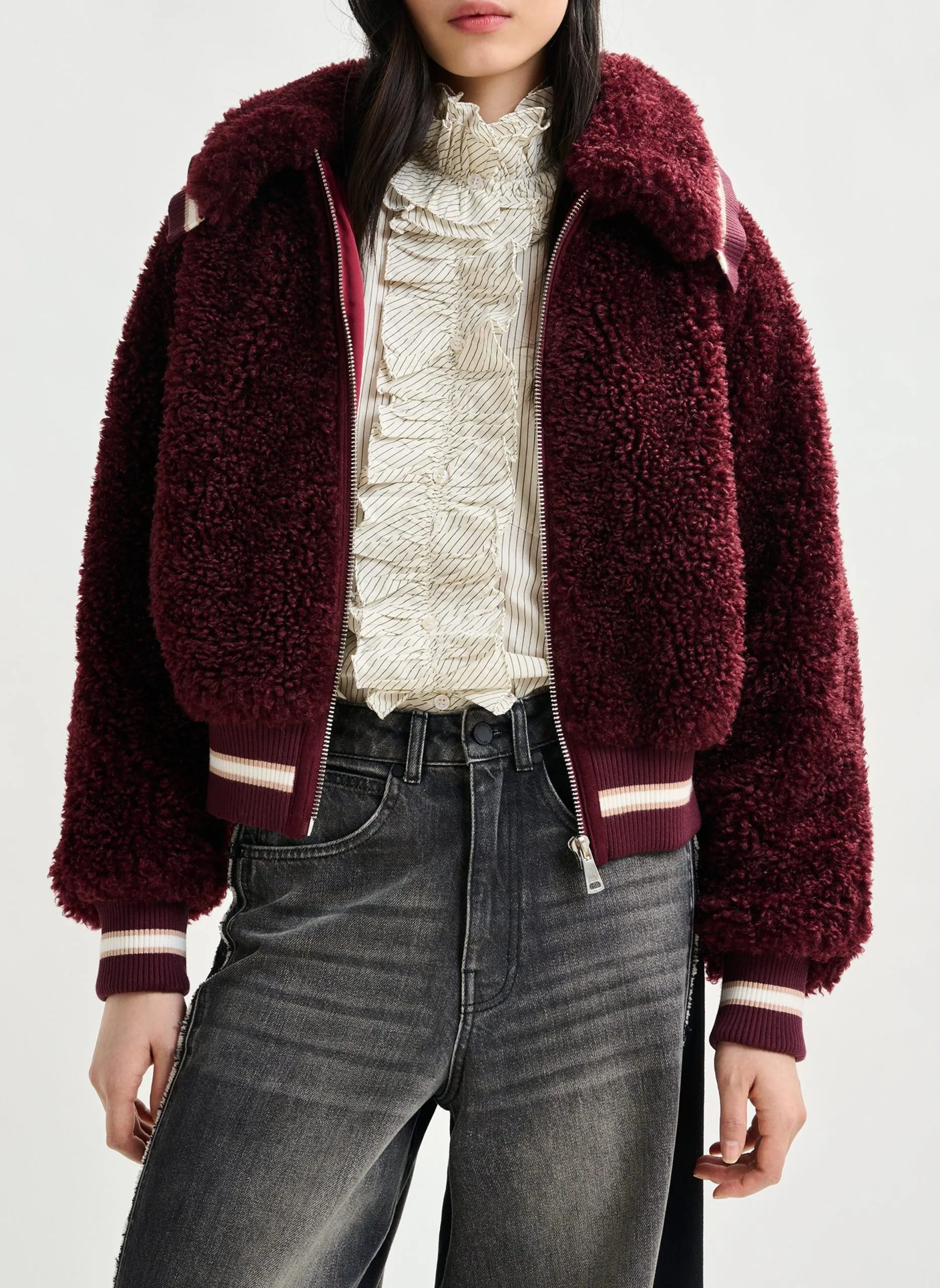 Veste col classique Rouge IWILL