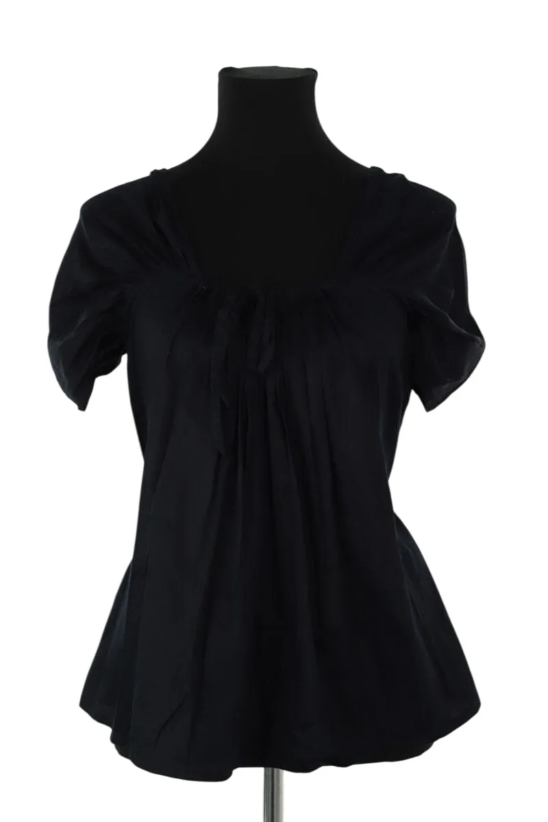 Blouse en coton Noir