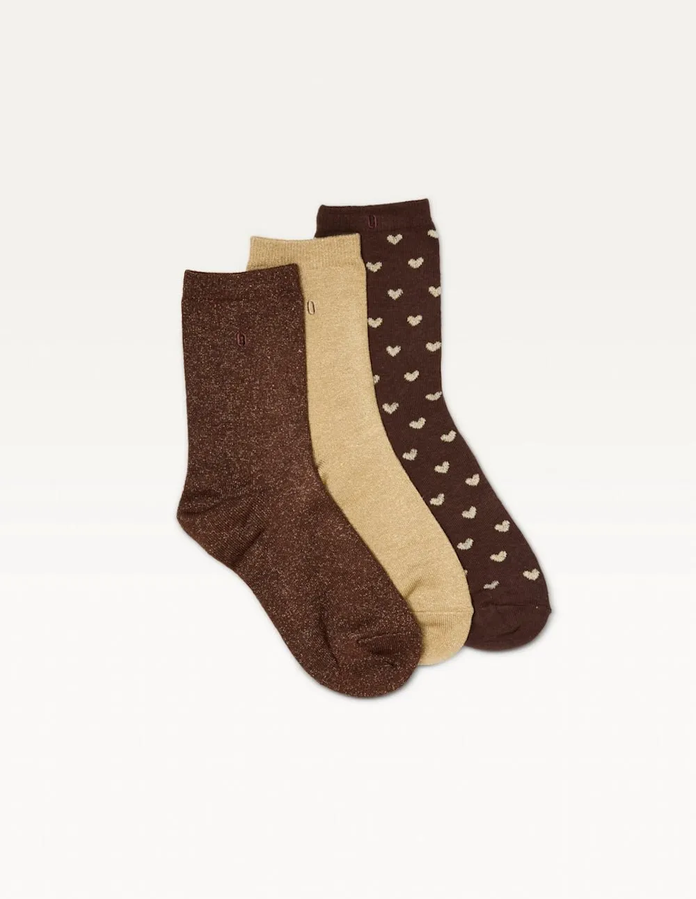 Pack de 3 chaussettes Marron