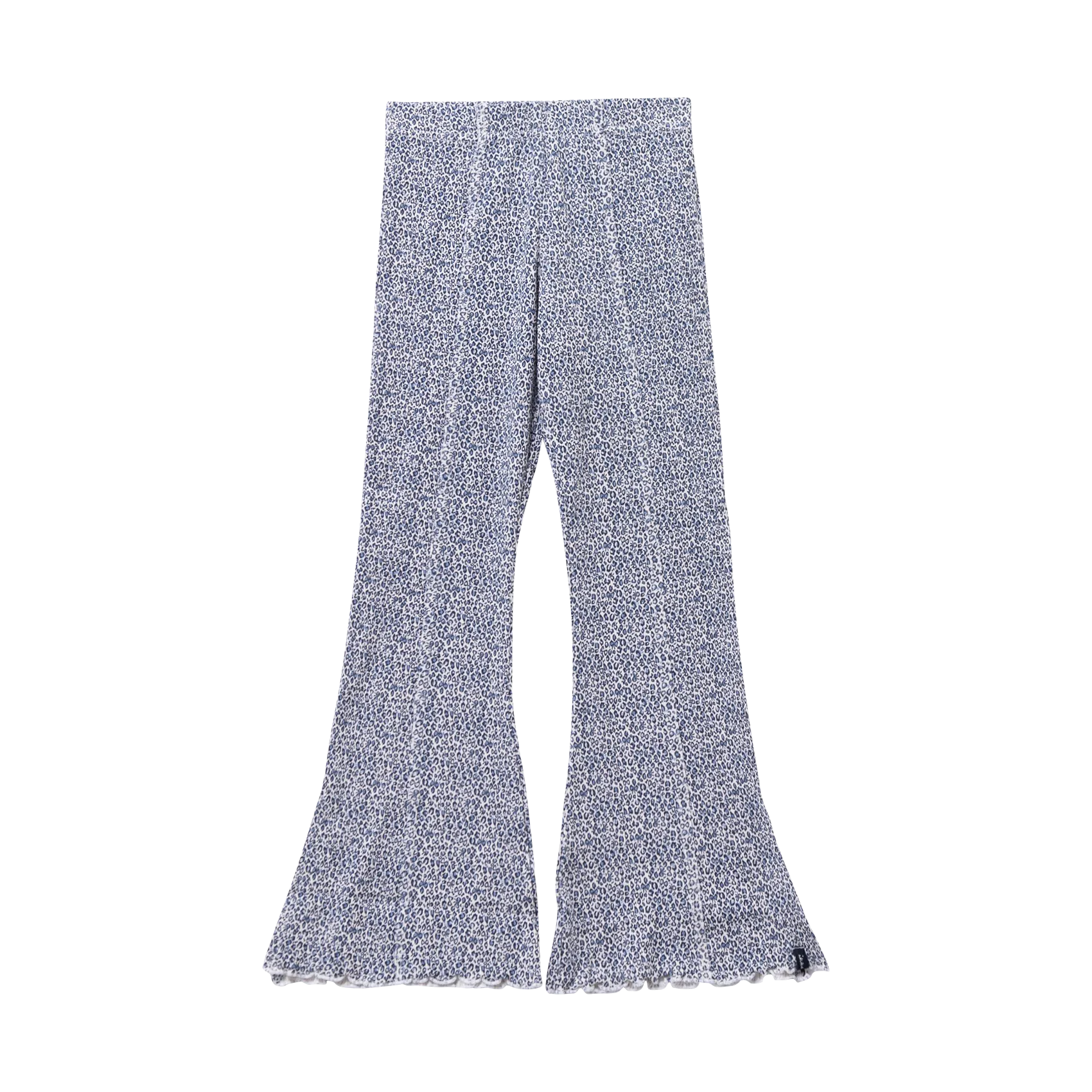 Pantalon flare imprimé Bleu