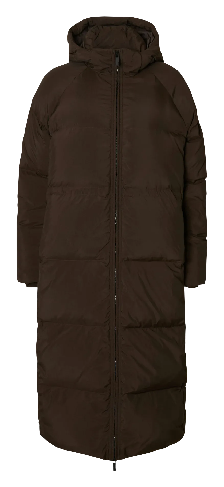 Doudoune droite en fibres recyclées mélangées Marron MAYA