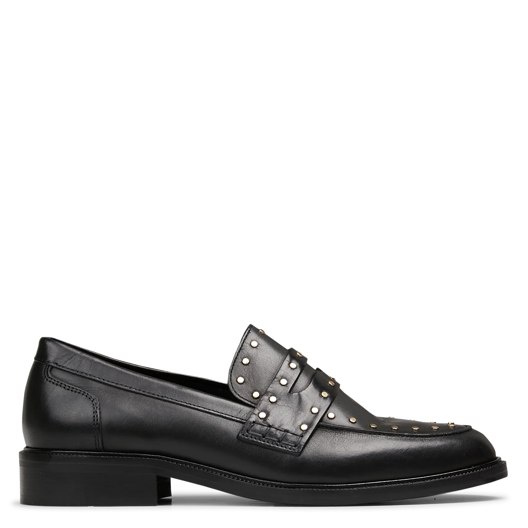 Mocassins en cuir Noir ANGELLA