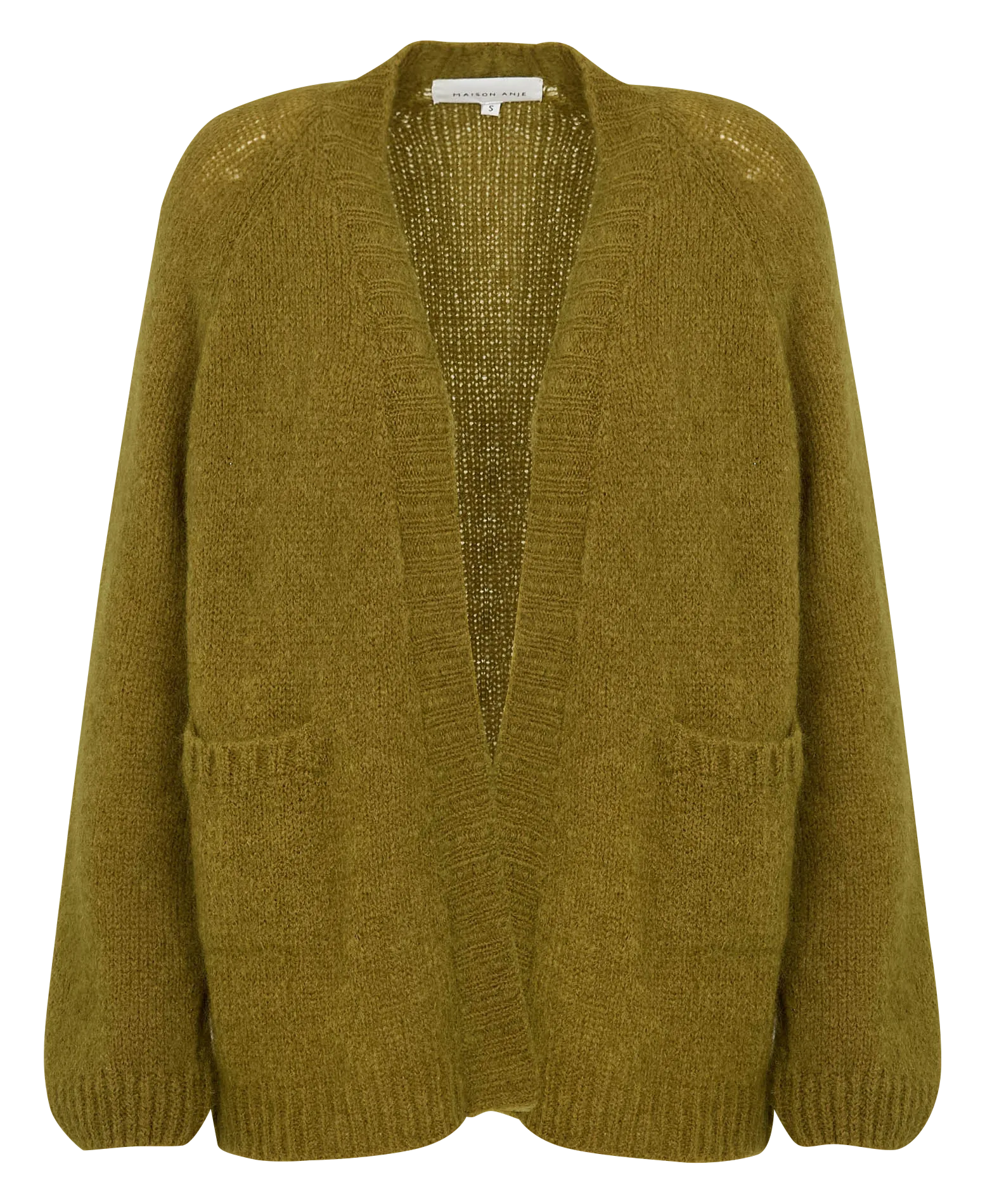 Gilet ouvert droit en laine mélangée Bleu BRUNETI